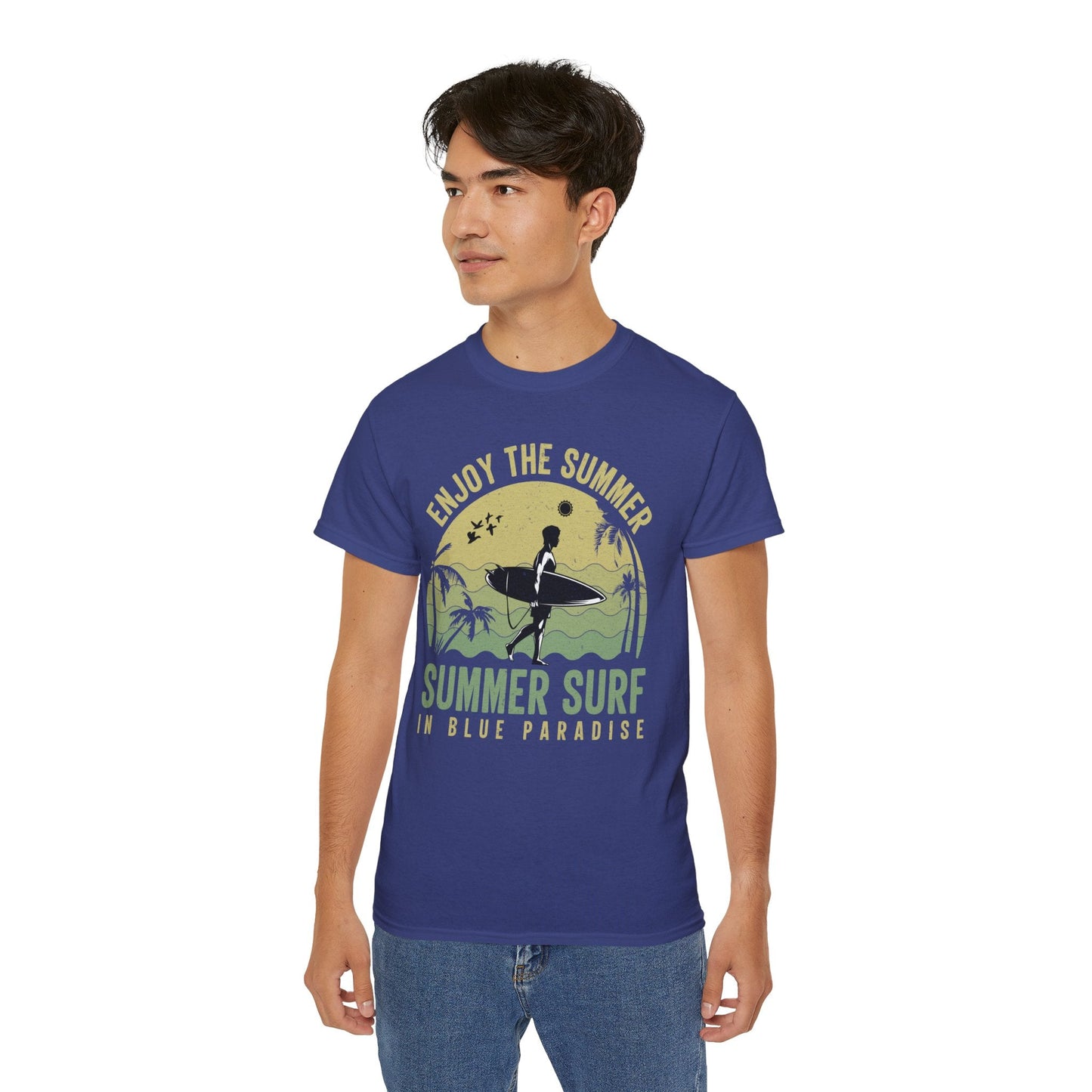 Summer Surf Art Design T Shirt TeeGallery Gildan 2000 Unisex Cotton Tee Apparel Collection