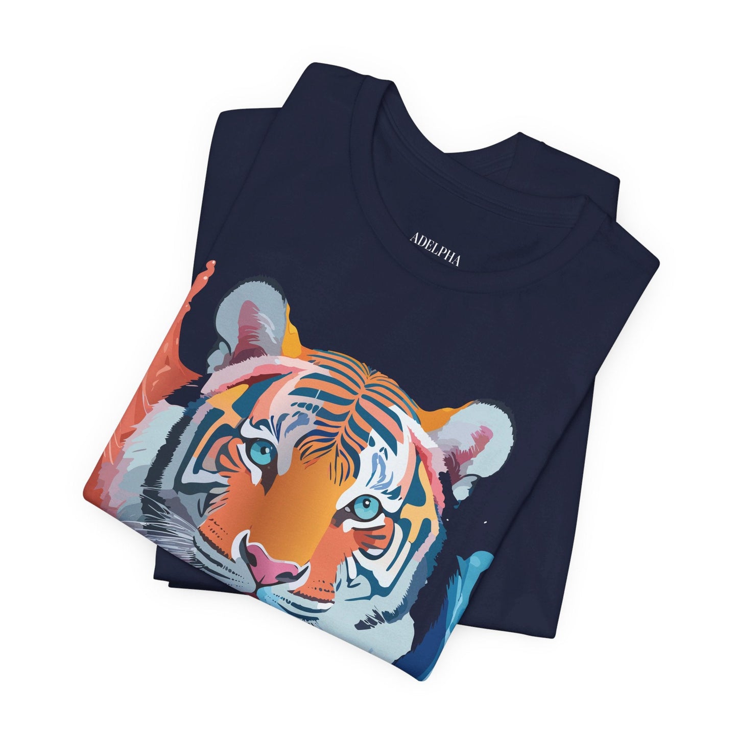 Tiger Graphic Tee Unisex Jersey Short Sleeve With Vintage Inspired Artwork By Adelpha
