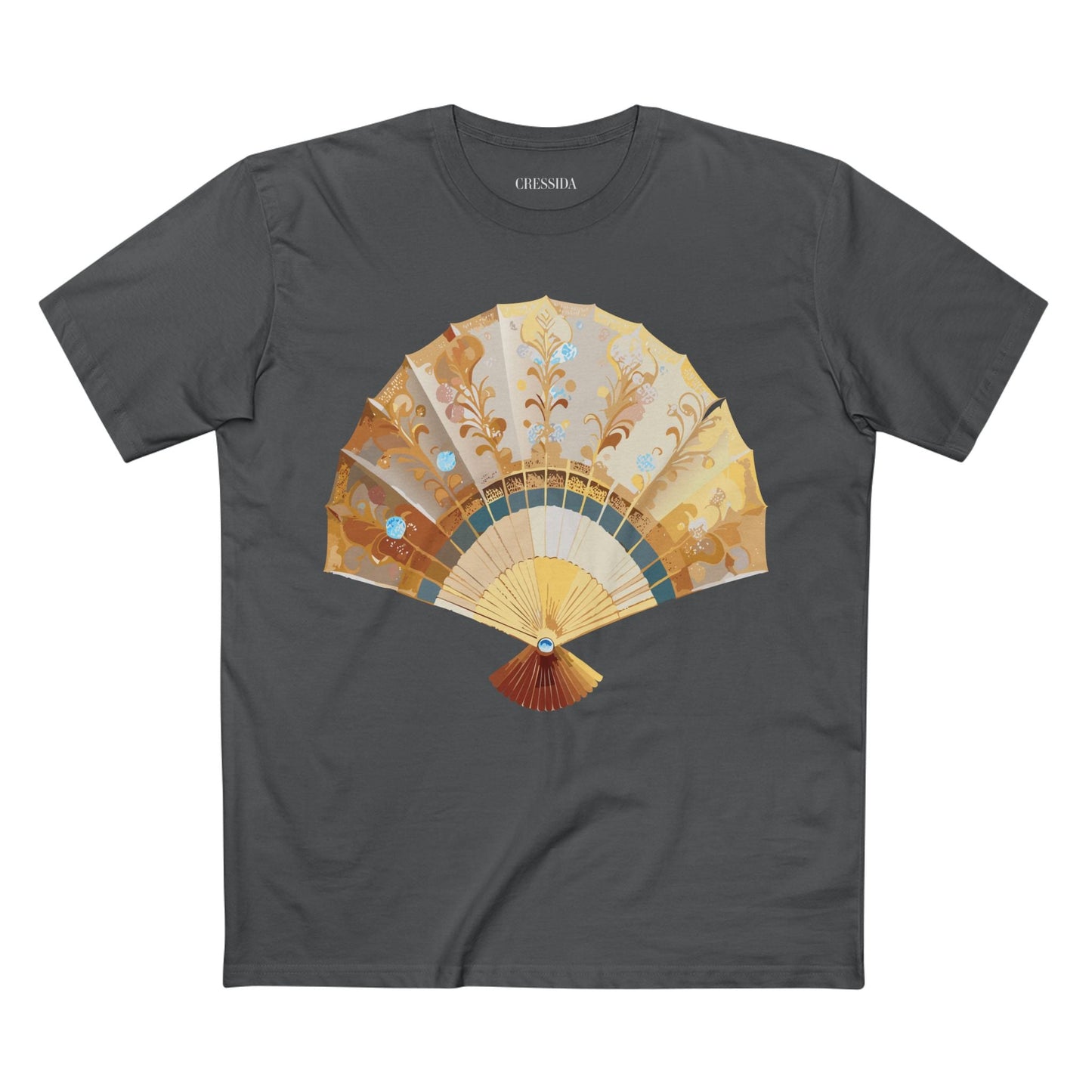 Antique Fan Graphic Design T-Shirt Unisex 100 Cotton Floral Carnival Artwork Tee 21