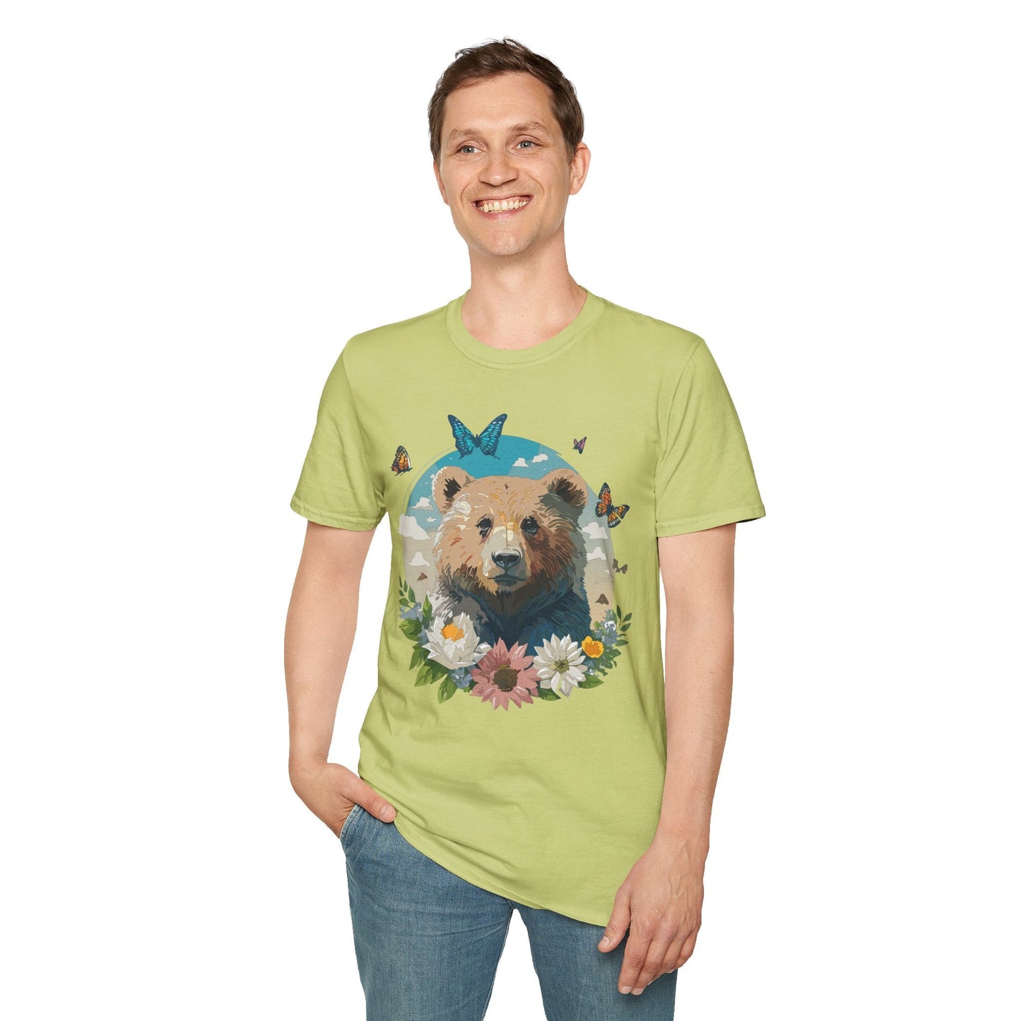 Bear Shirt Teddy Bear Tee Unisex Gildan Softstyle 100 Percent Ring Spun Cotton Tee