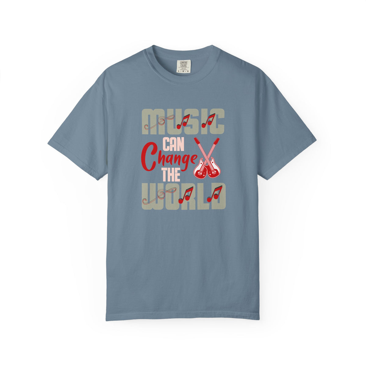 Music Can Change the World T-shirt Guitar Graphic Music Unisex Cotton Tee 062