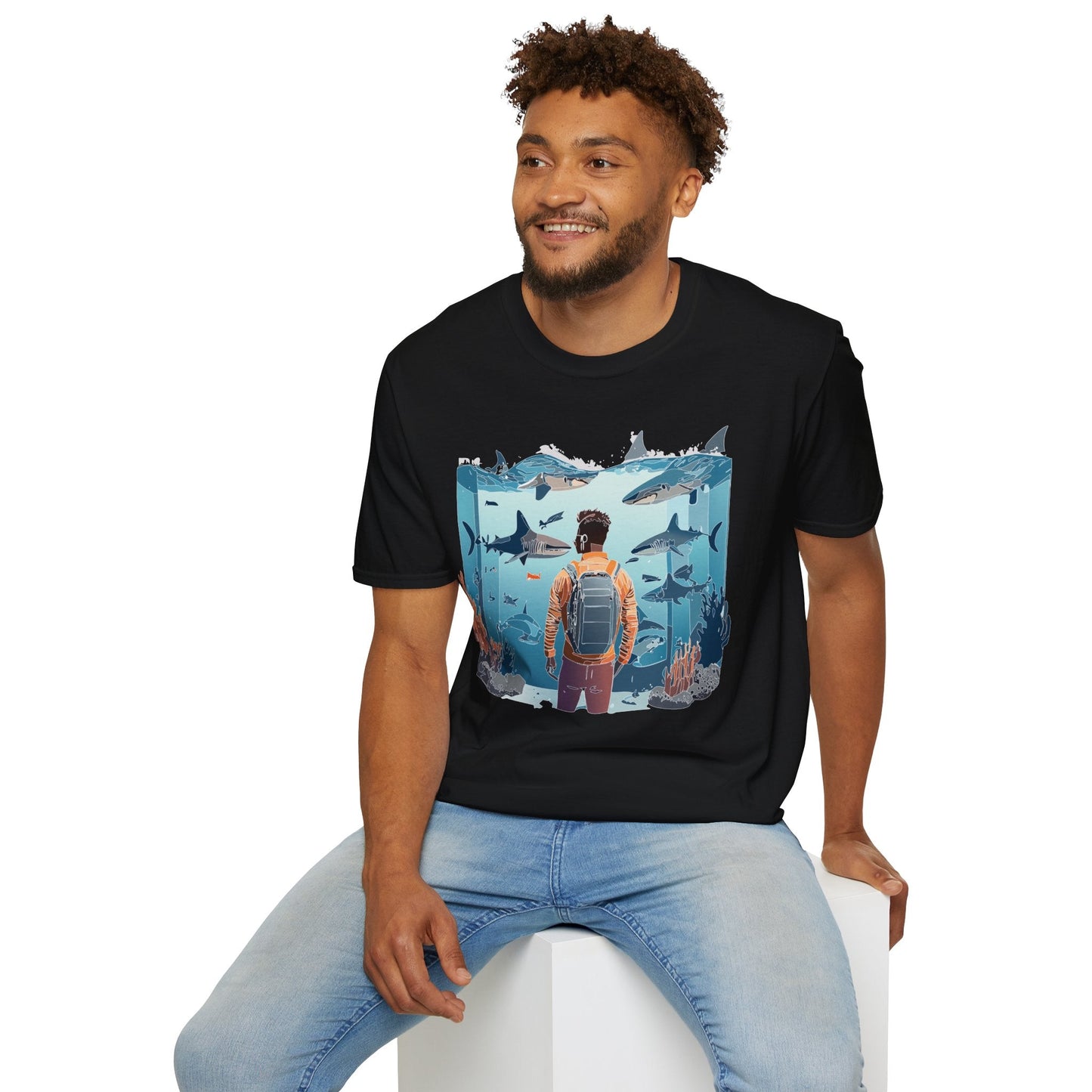 Ocean Graphic Unisex Softstyle Cotton Tee 4