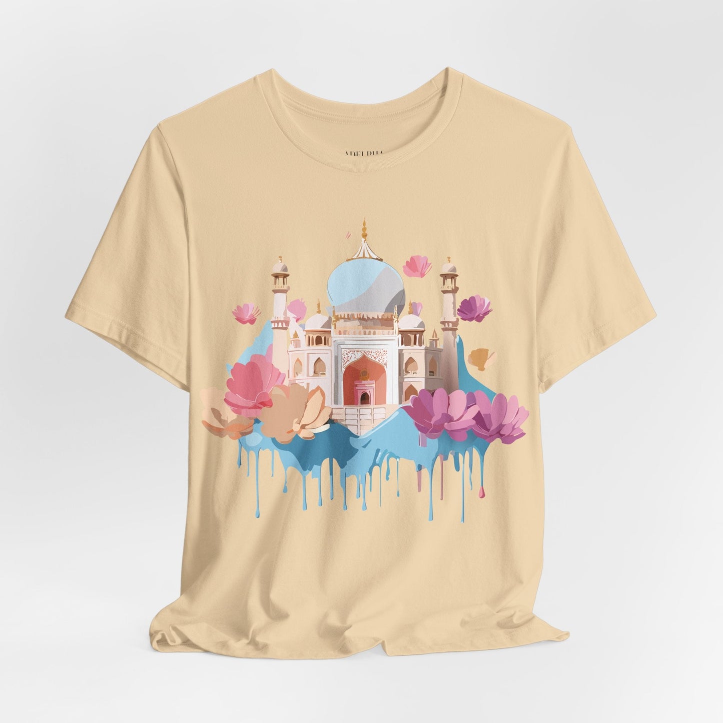 Tourist Shirt Taj Mahal Graphic Tee Unisex Short Sleeve Art From Adelpha Vintage Inspired