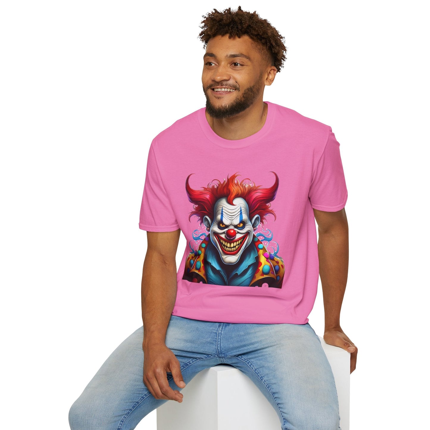 Clown Shirt Unisex Tee Circus Shirt Funny Man Shirt Scary Man Tee 100 Percent Cotton Gildan 64000