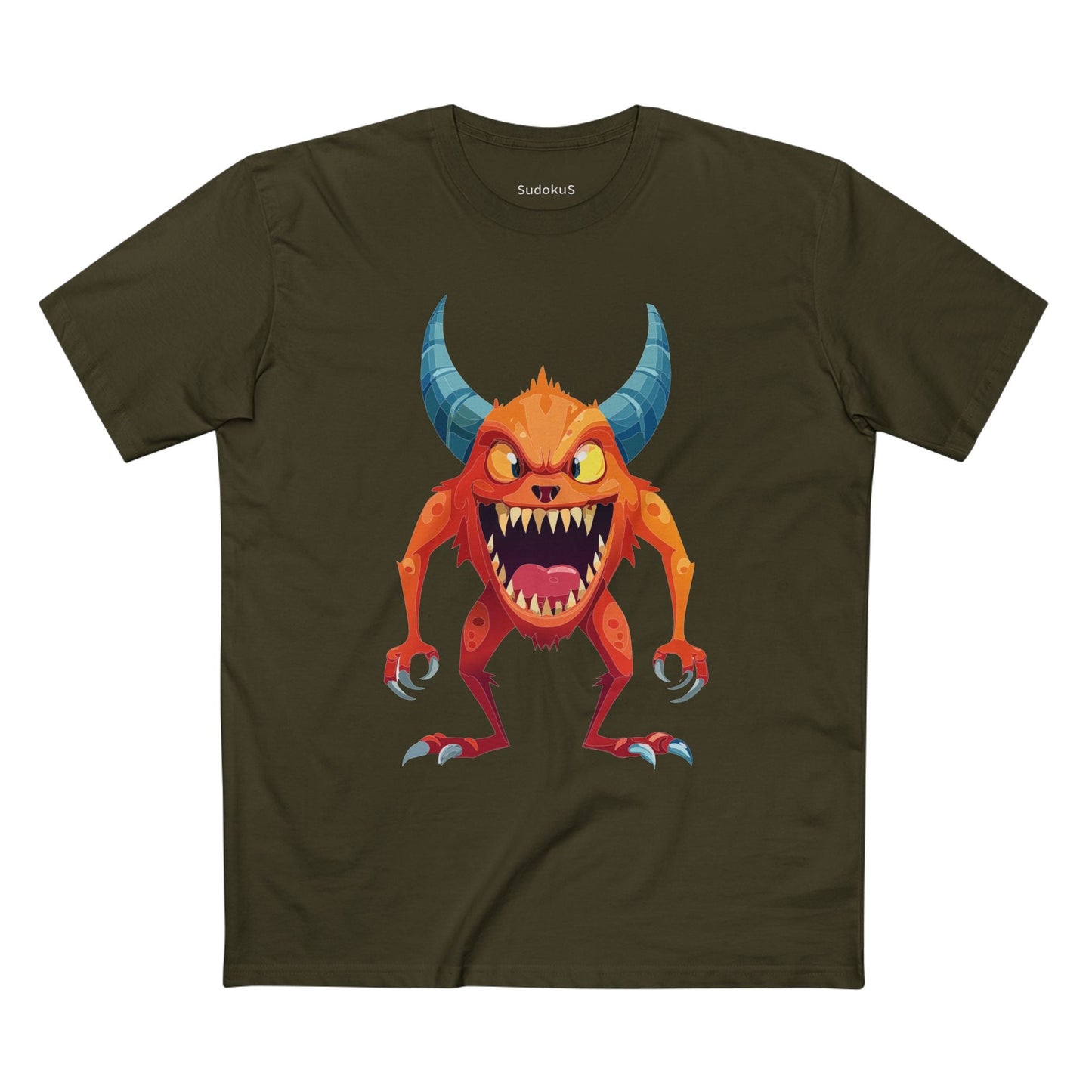 Cartoon Monsters Graphic Unisex 100 Cotton Staple Tee 12