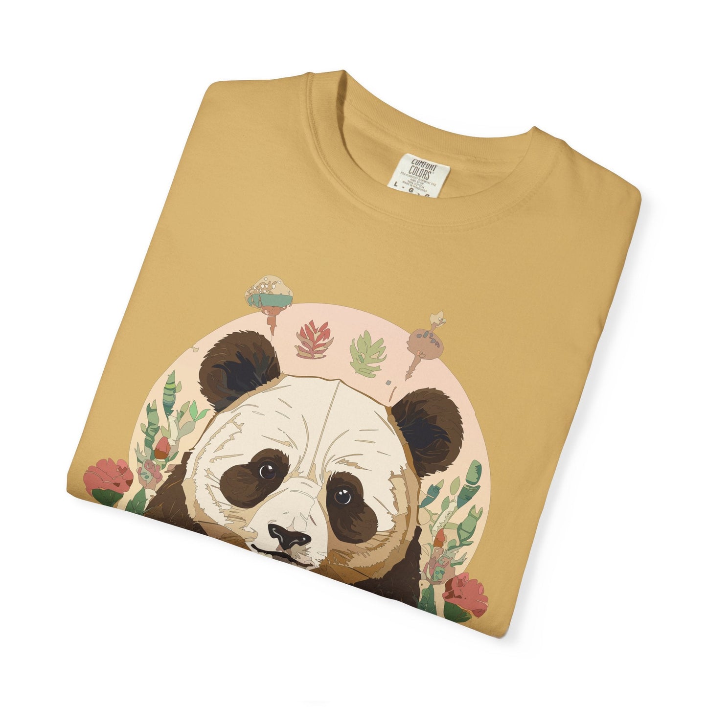 Panda Portrait Graphic T-Shirt Unisex Cotton Floral Animal Art Tee p2