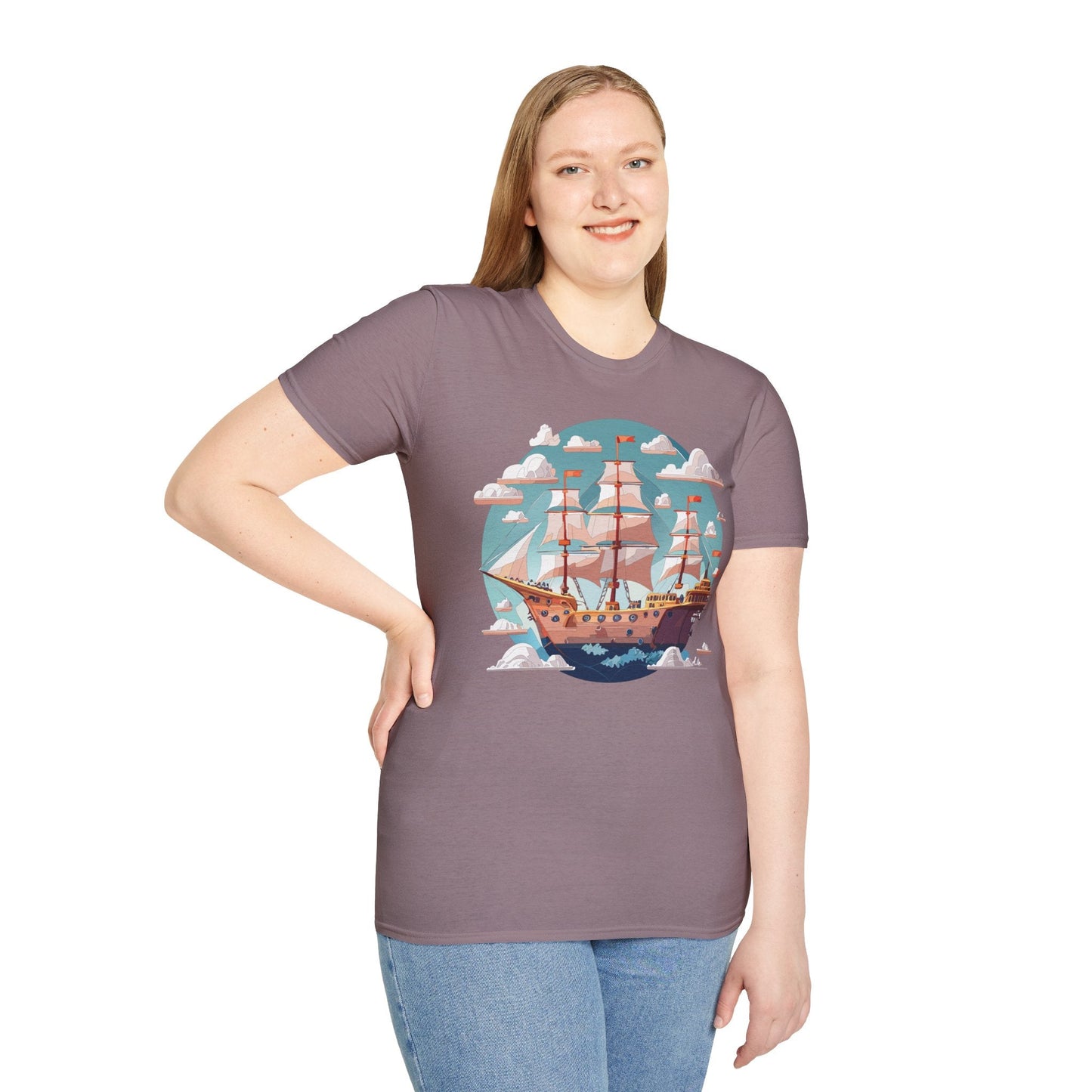 Unisex Ship Frigate Vessel T Shirt Softstyle 64000 Cotton Tee Ultimate Everyday Comfort