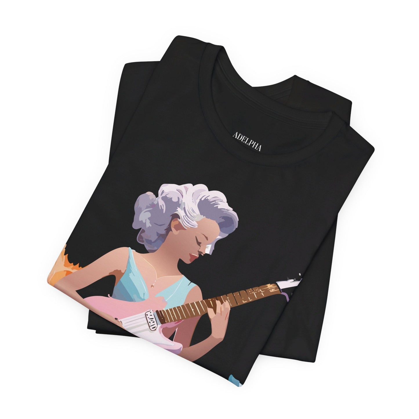 Music Graphic Unisex 100 Cotton Vintage Art with Musical Elements Tee 35