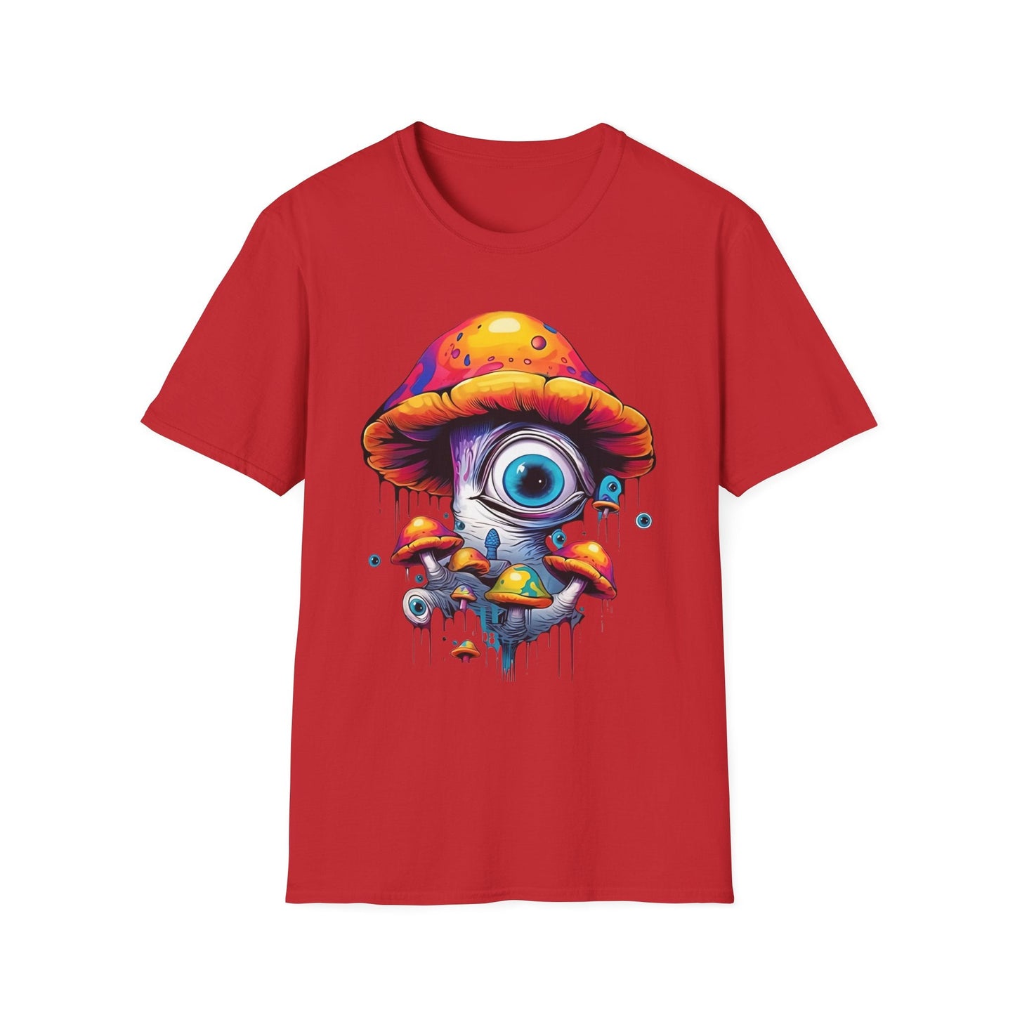 Unisex Mashroom T Shirt With Funny Mashroom Art Design Gildan Softstyle Tee For Everyday Comfort
