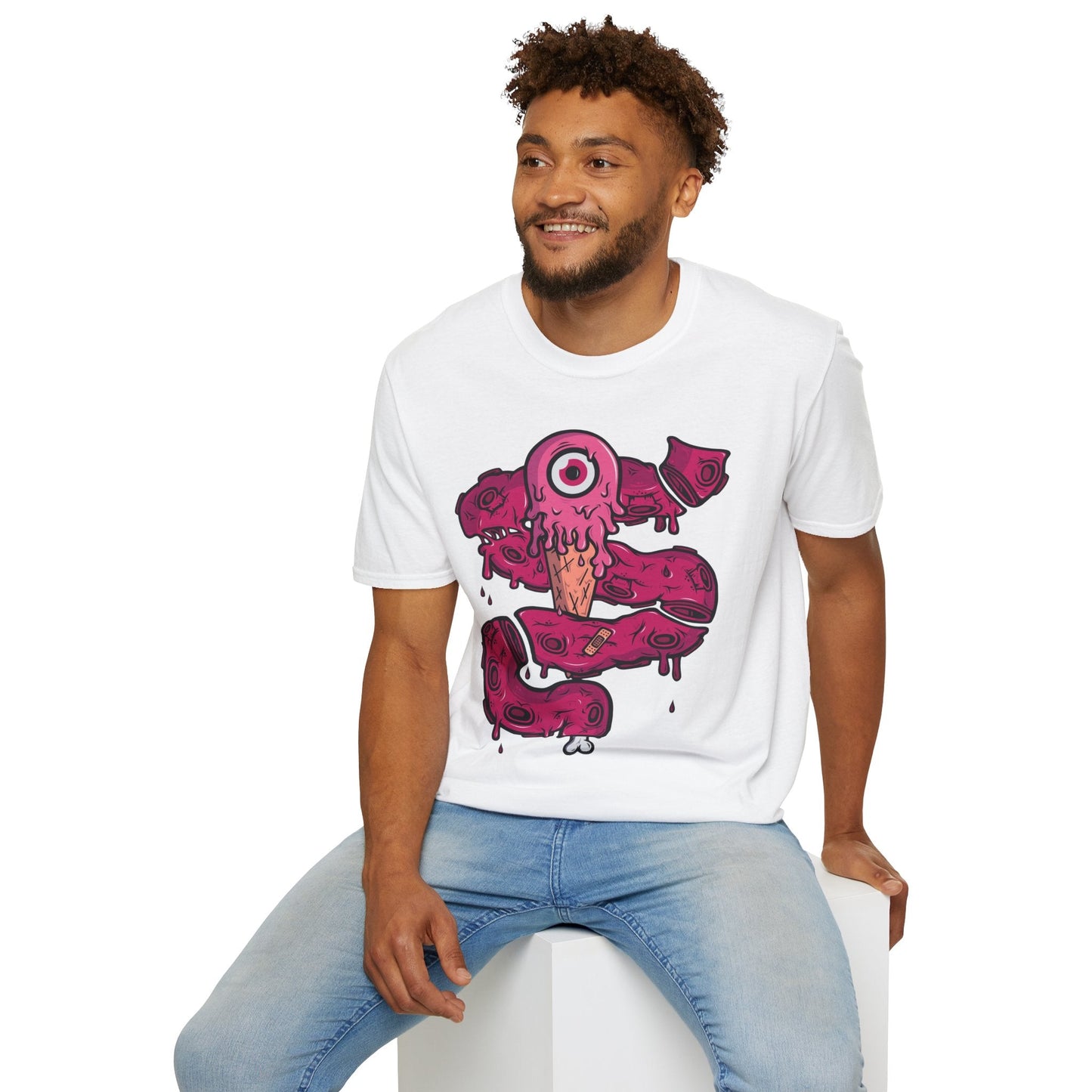 Cartoon T Shirt Animation Tee Funny Graphic Tee Unisex Gildan Softstyle Cotton 64000