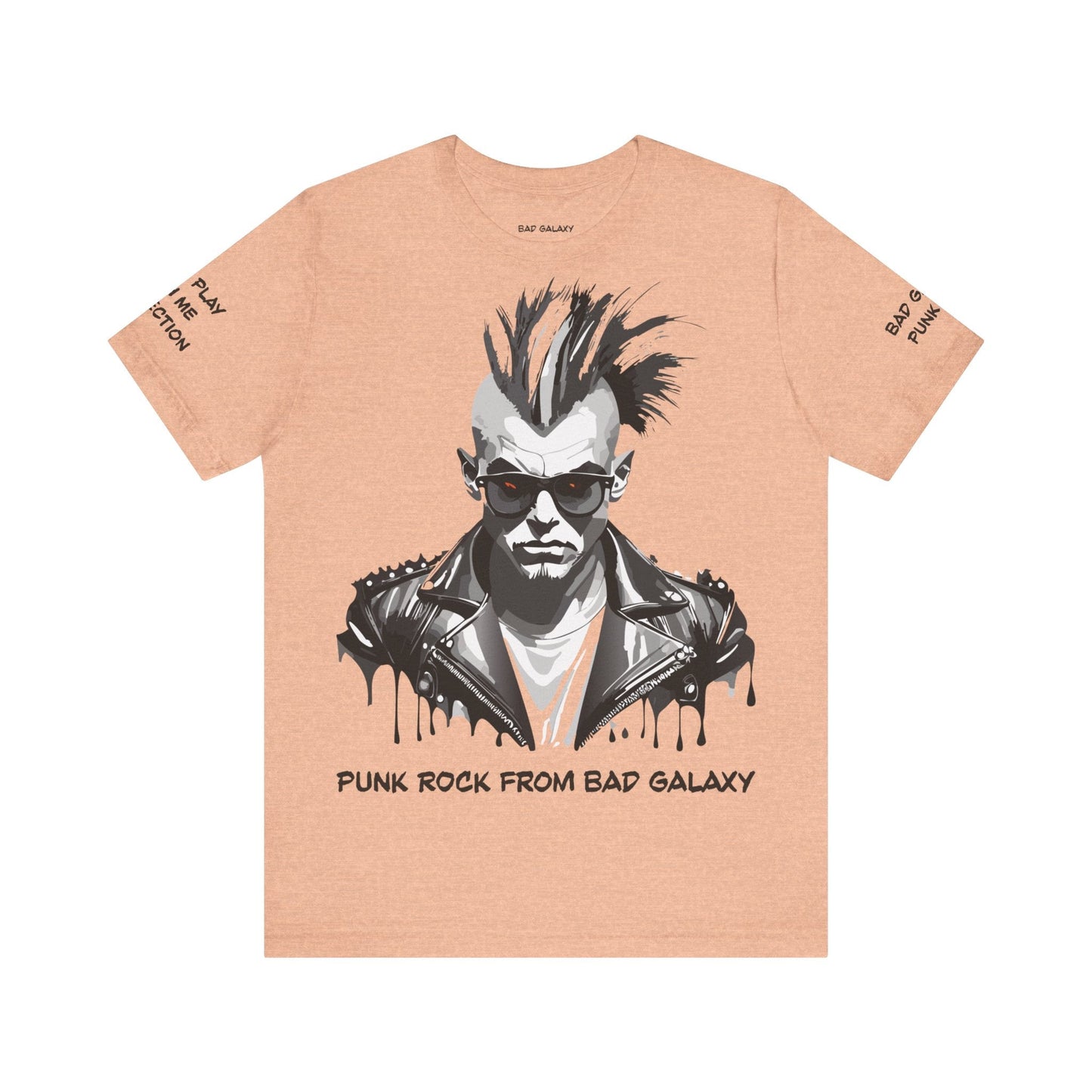 Punk Rock Tee Shirt From Bad Galaxy Made To Order 100 Percent Cotton With Eco Friendly Inks