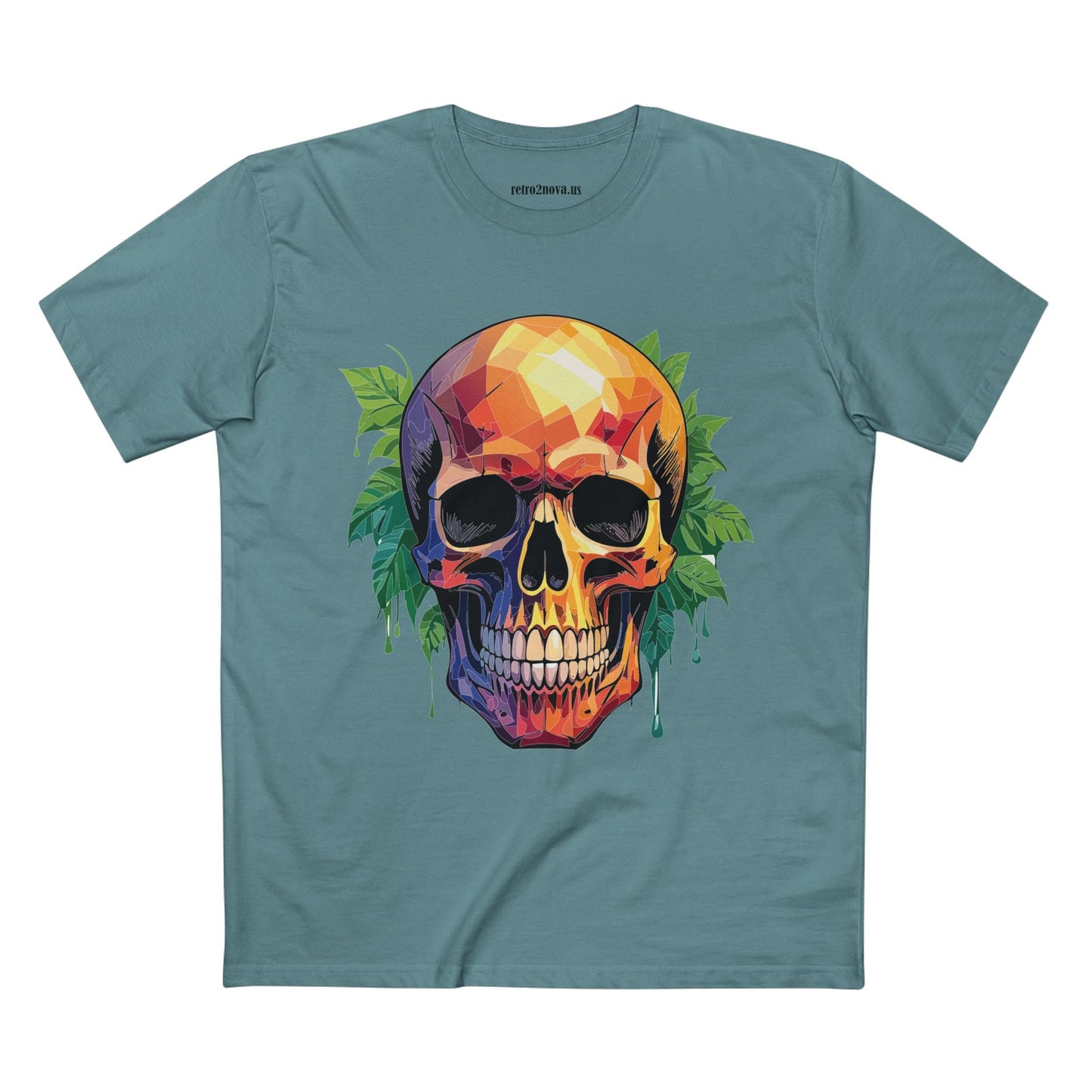 Skull and Skeleton Shirt Unisex Premium Cotton Tee with Original Art Design Retro2Nova Collection