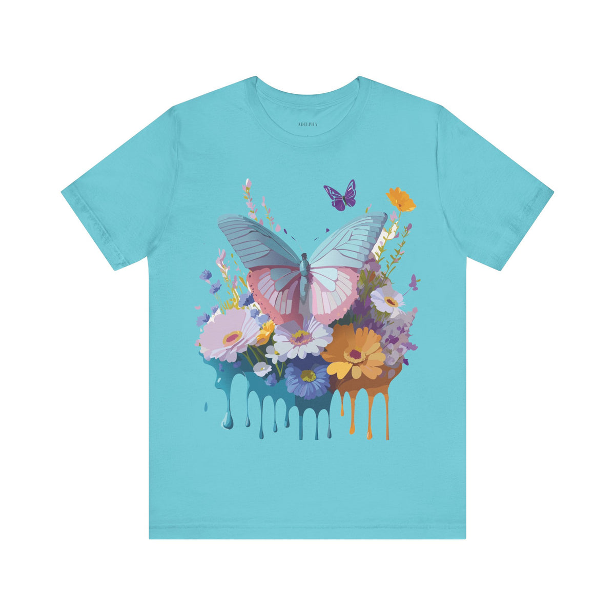 Butterfly Graphic Unisex Cotton Bella+Canvas Tee with Art Design n37