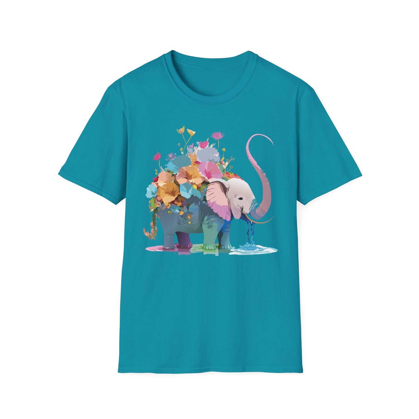 Elephant T Shirt Unisex Softstyle Cotton Tee With Animated Elephant Design Premium Comfort