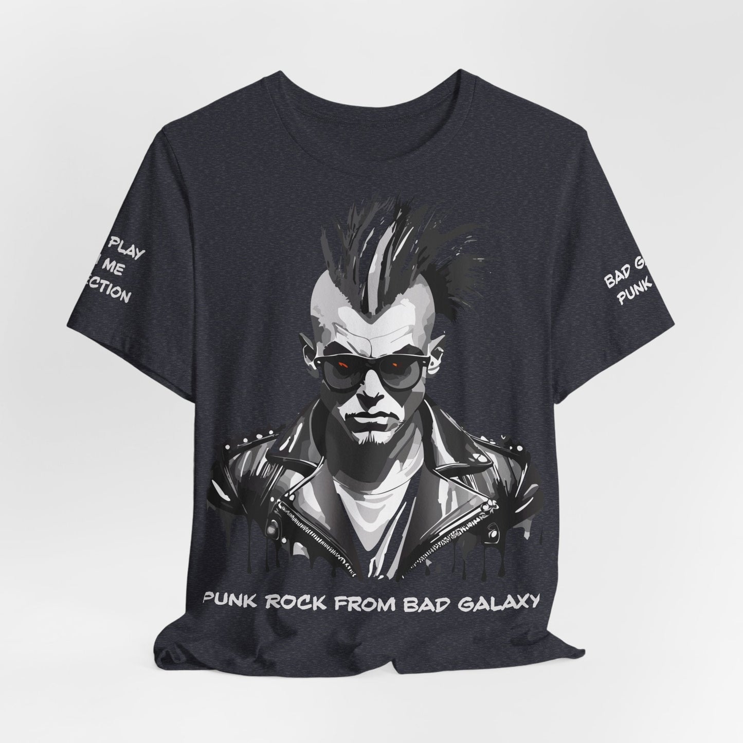 Punk Rock Tee Shirt From Bad Galaxy Made To Order 100 Percent Cotton Eco Friendly Inks