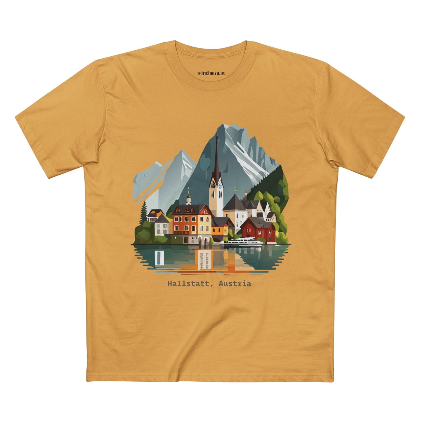 Austria Travel Shirt Unisex Premium Cotton Tee With Original Art Design Retro2Nova Collection