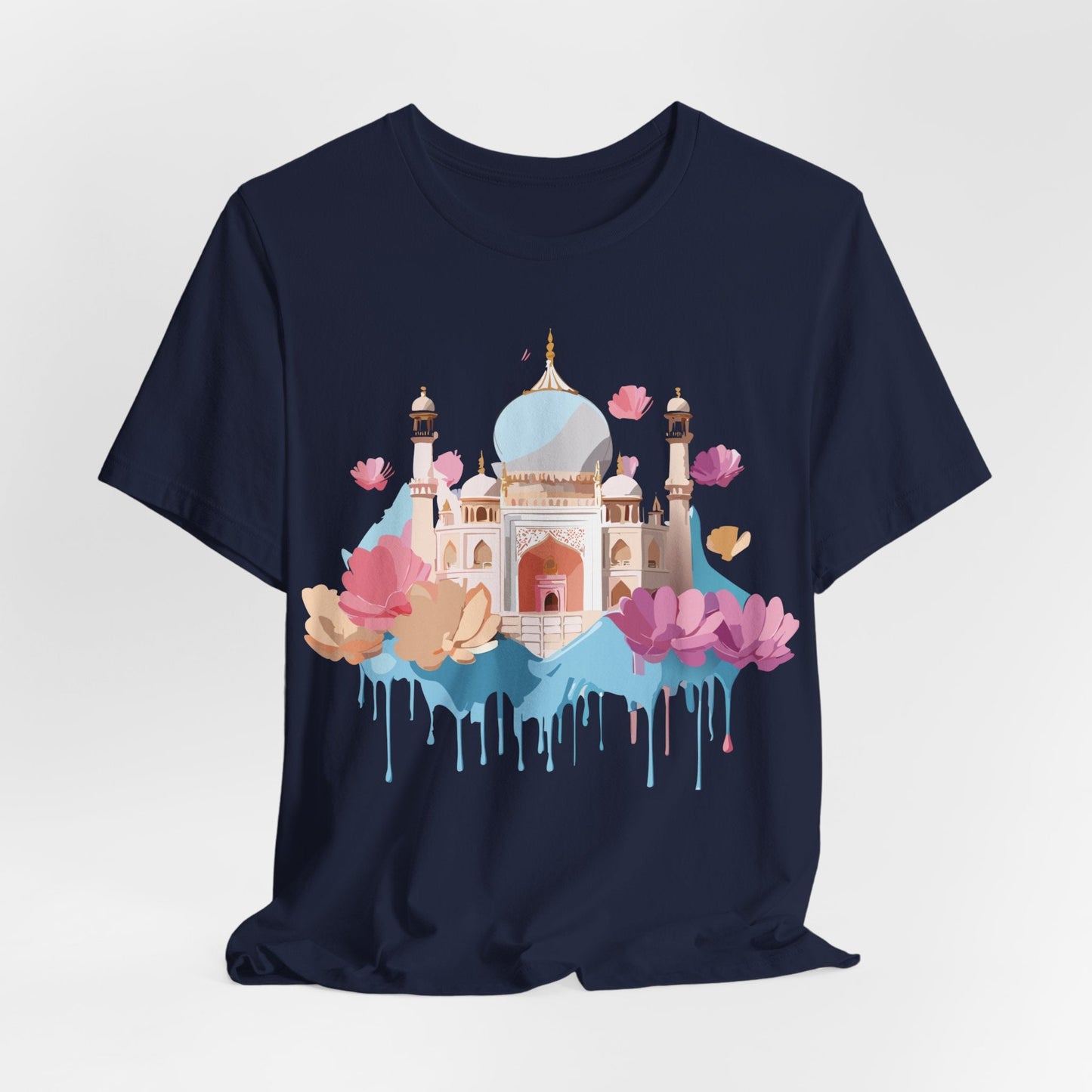Unisex Taj Mahal Graphic Tee Tourist Shirt With Vintage Adelpha Artwork For Travel Lovers