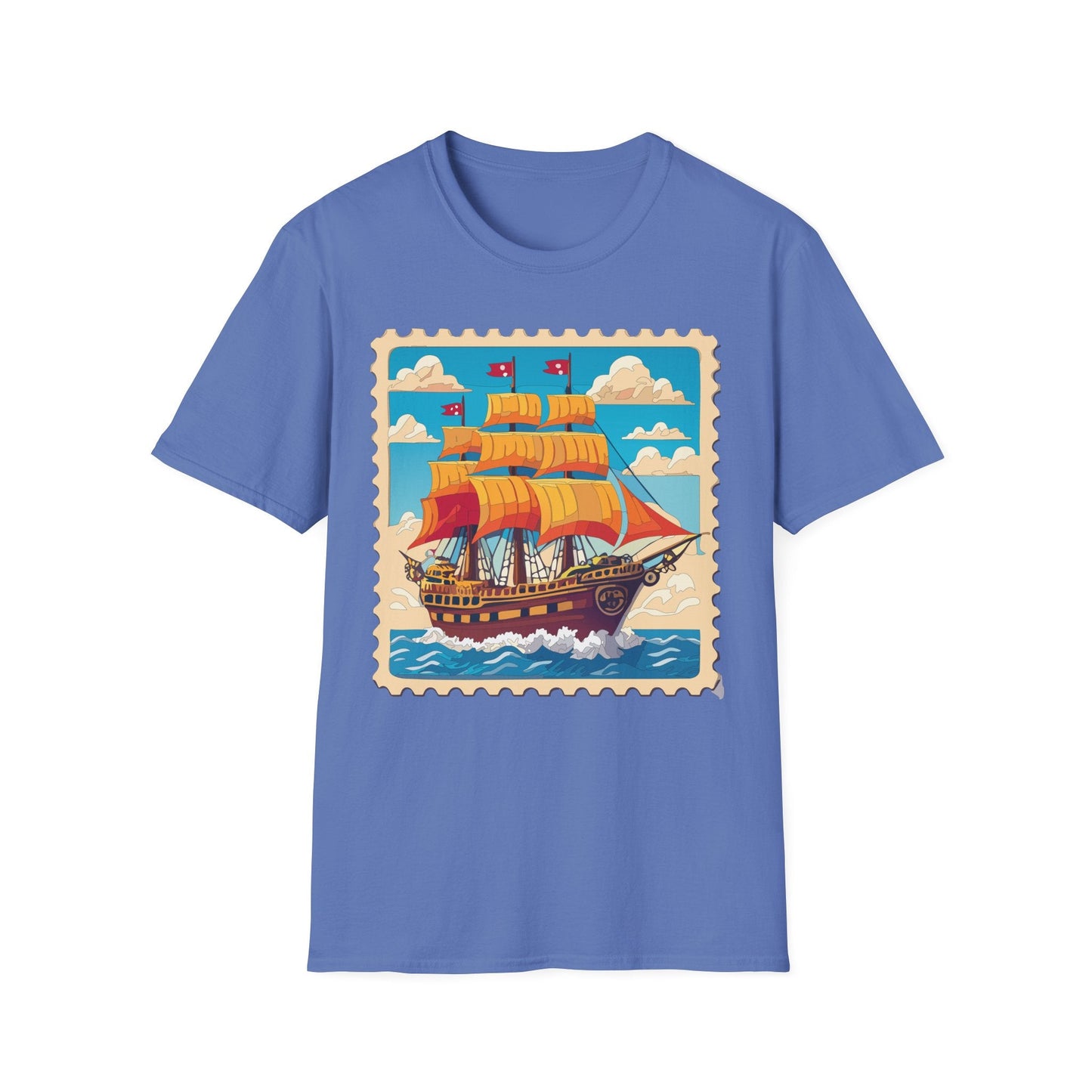 Unisex Softstyle Frigate Ship T Shirt 100 Percent Ring Spun Cotton Gildan 64000 Tee