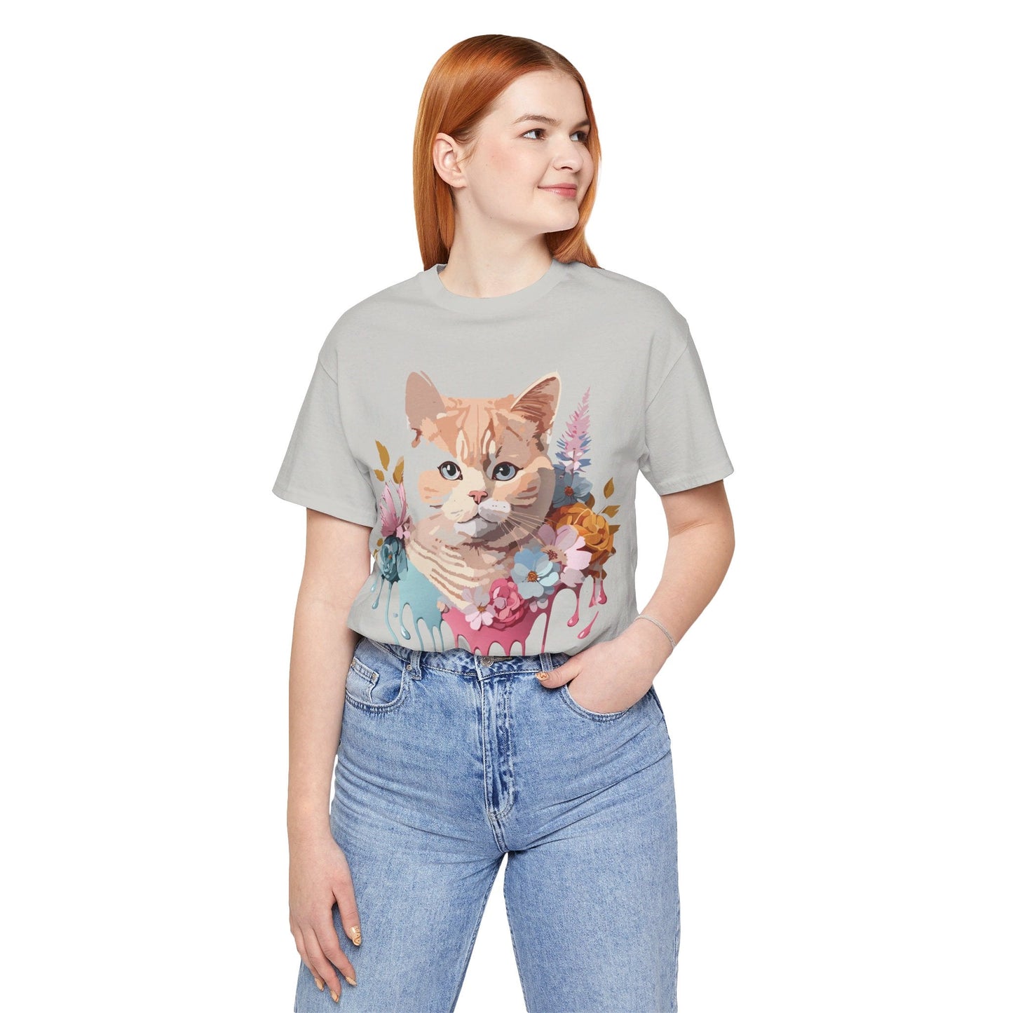 Cat Shirt Graphic Tee Unisex Vintage Inspired Adelpha Art Design