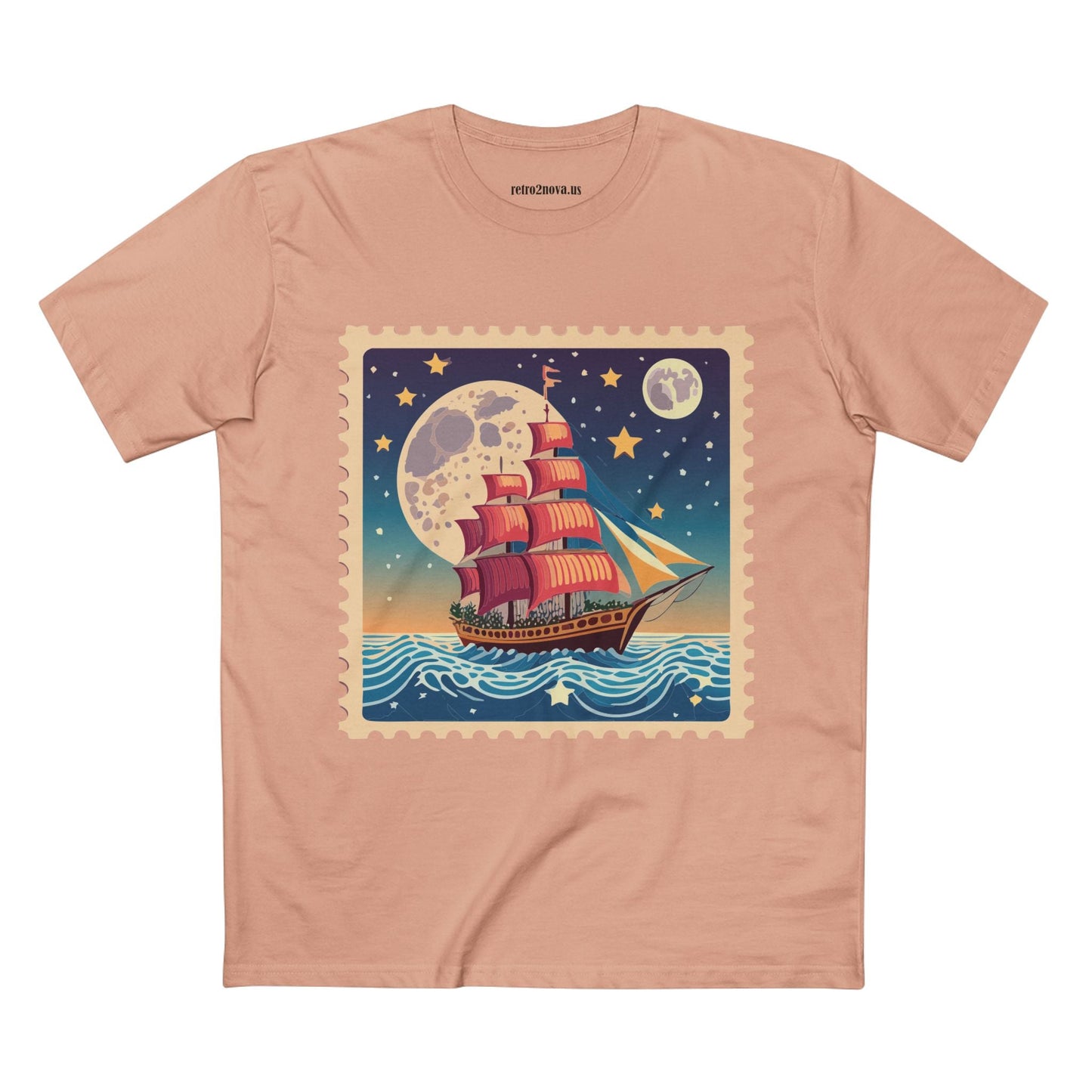 Stamp Shirt Postage Stamp Tee Unisex Premium Cotton Art Design Original Art By Retro2Nova Collection