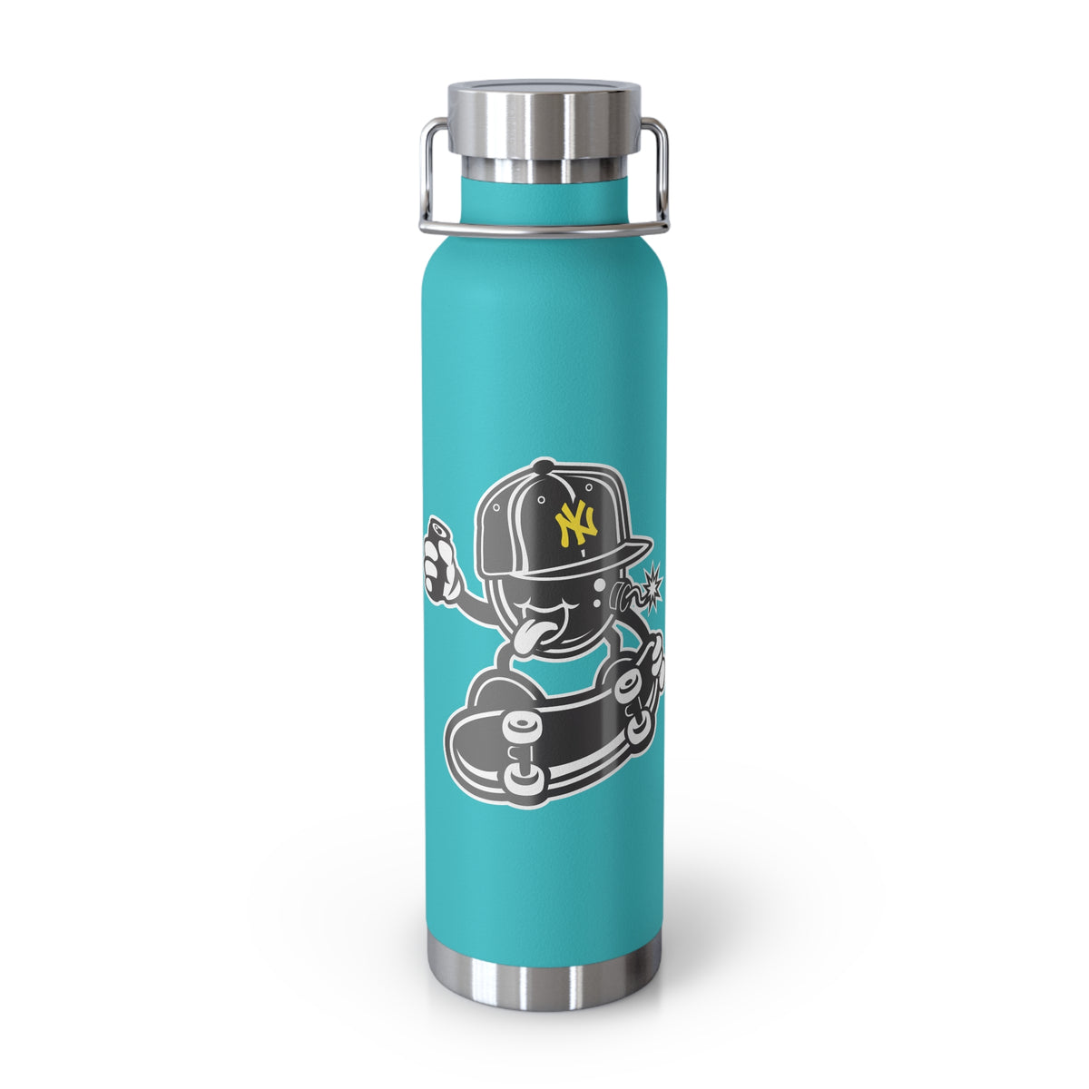 22oz Copper Insulated Water Bottle with Cartoon Design - CV51
