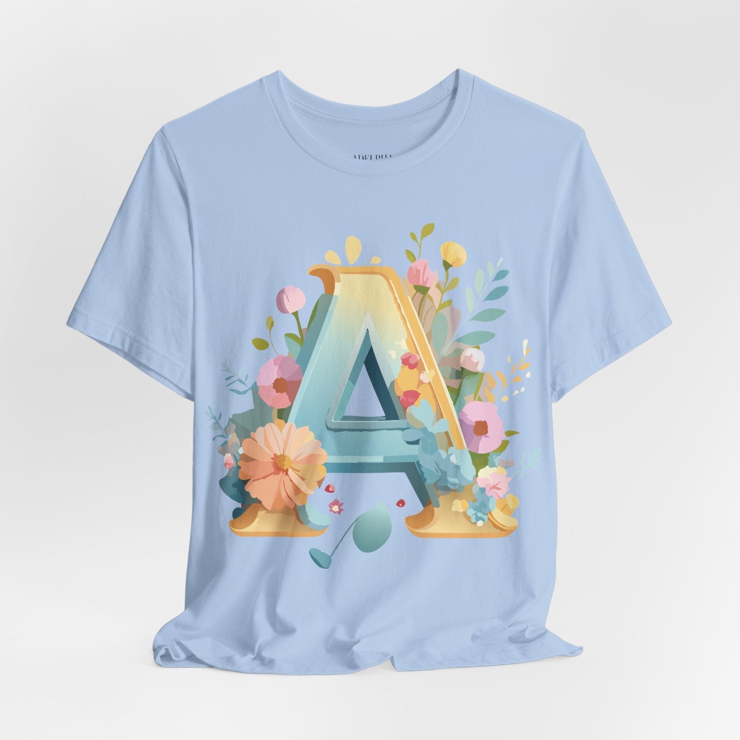Letter A Shirt Graphic Tee Unisex Vintage Inspired Adelpha Art Jersey Short Sleeve