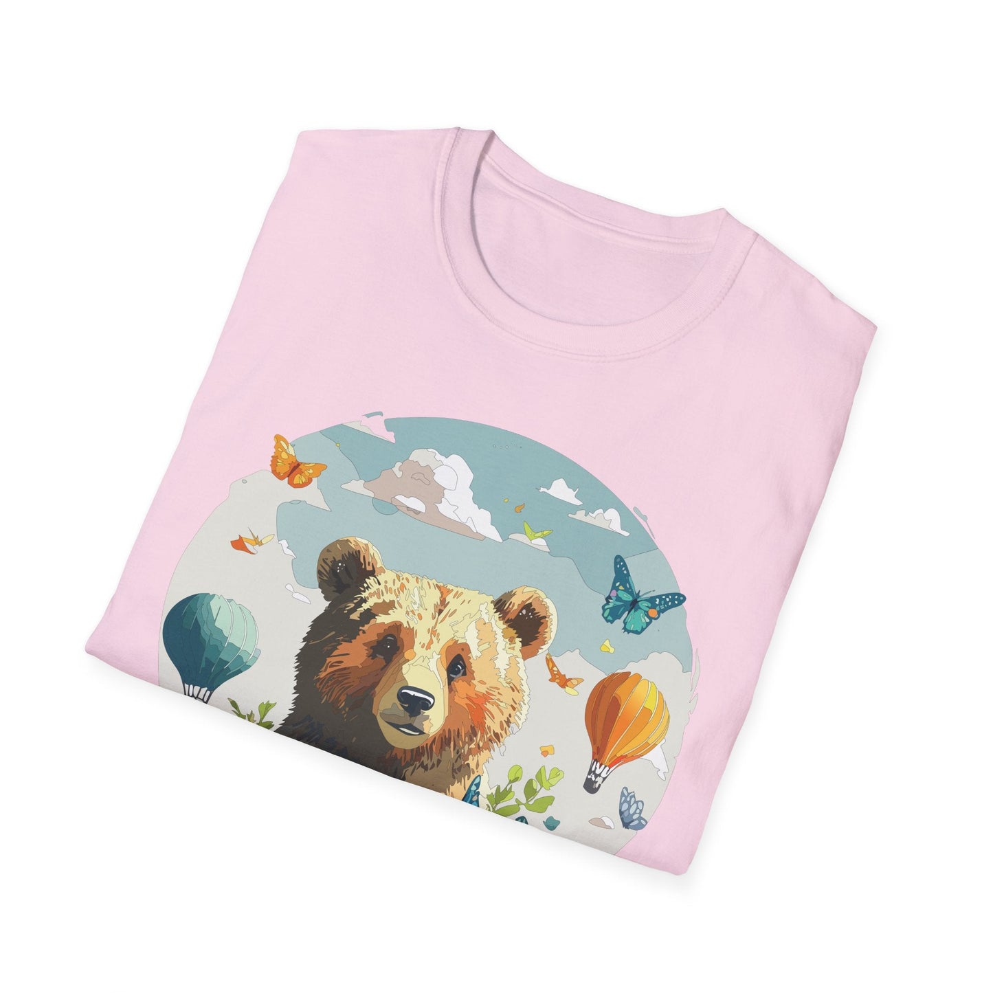 Bear T Shirt Unisex Teddy Bear Tee Softstyle 64000 Breathable Everyday Wear For All Ages