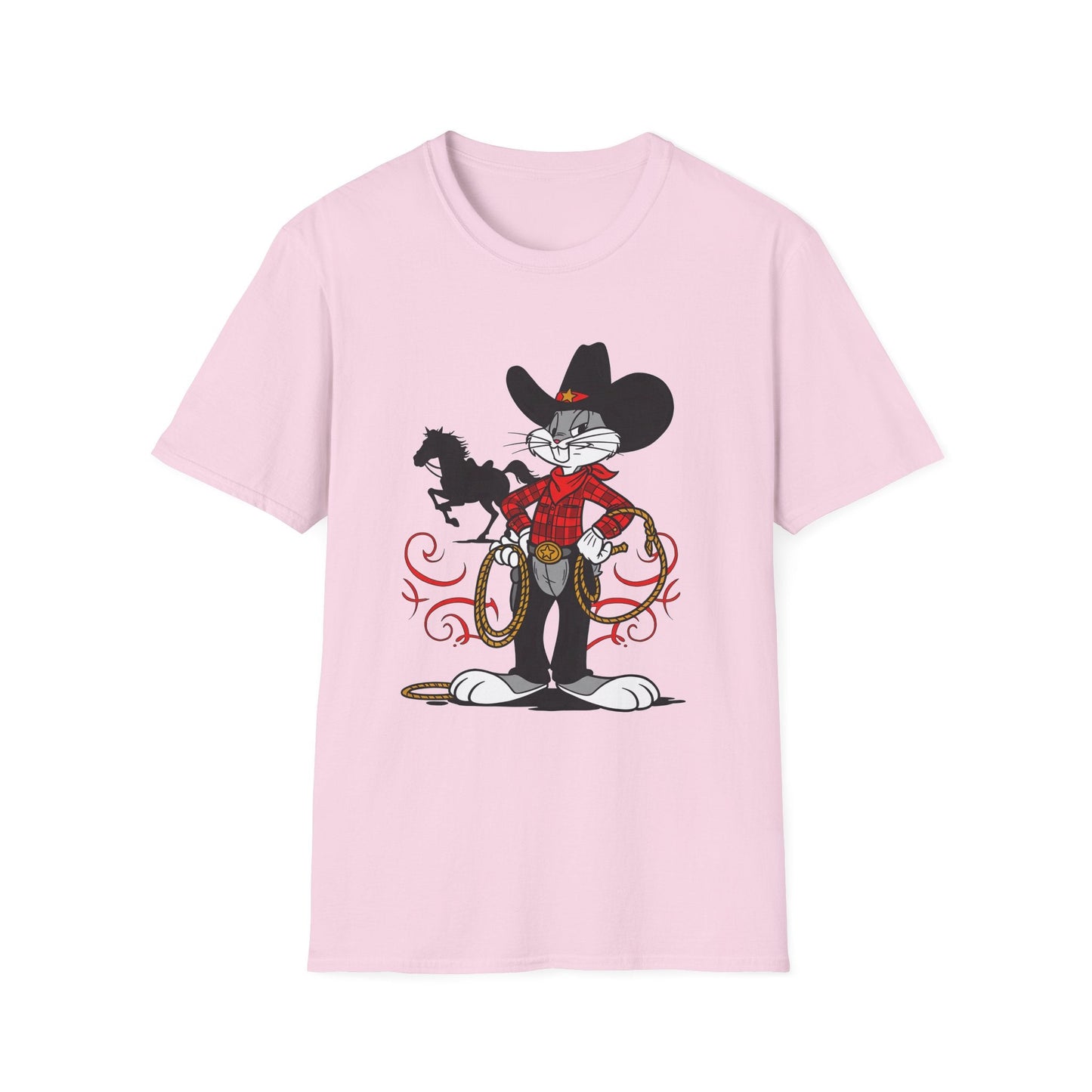 Bugs Bunny T Shirt Unisex Cartoon Tee Softstyle 64000 100 Percent Ring Spun Cotton
