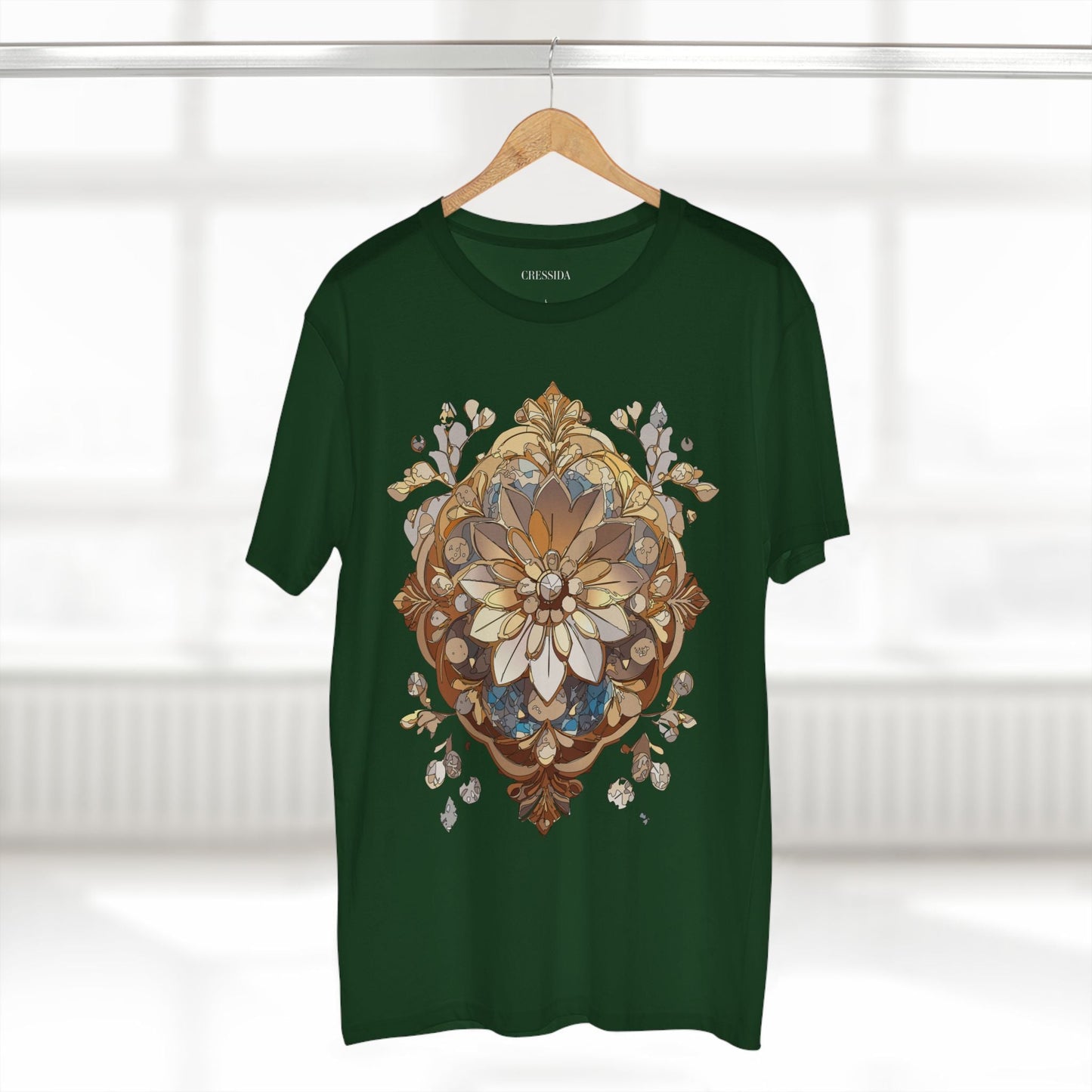 Floral Graphic T-Shirt Unisex 100 Cotton Art Design with Antique Flowers Tee 18