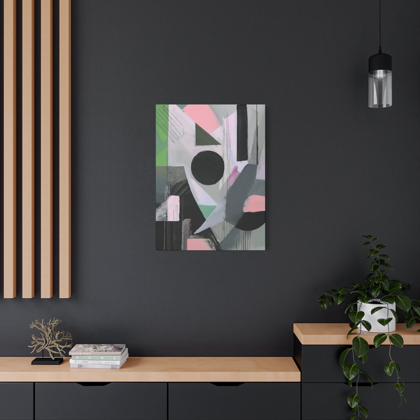 Abstract Geometric Painting Print Canvas 20x24,20x30,24x30 24x32,24x36,30x40 32x48,36x48,40x60 Pine-Wood Inner Frame ABS-40