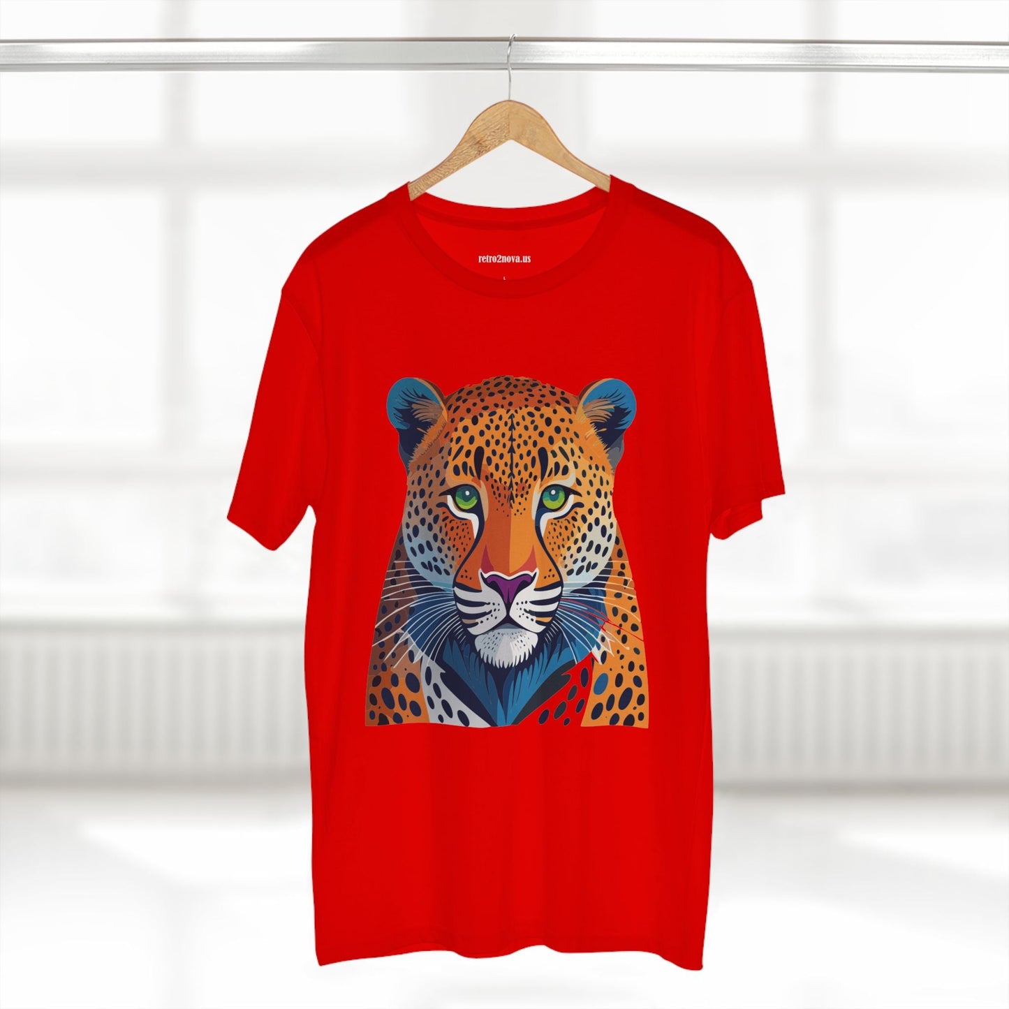 Unisex Cheetah Shirt Premium Cotton Tee With Original Art Design From Retro2Nova Art Collection For Everyday Comfort