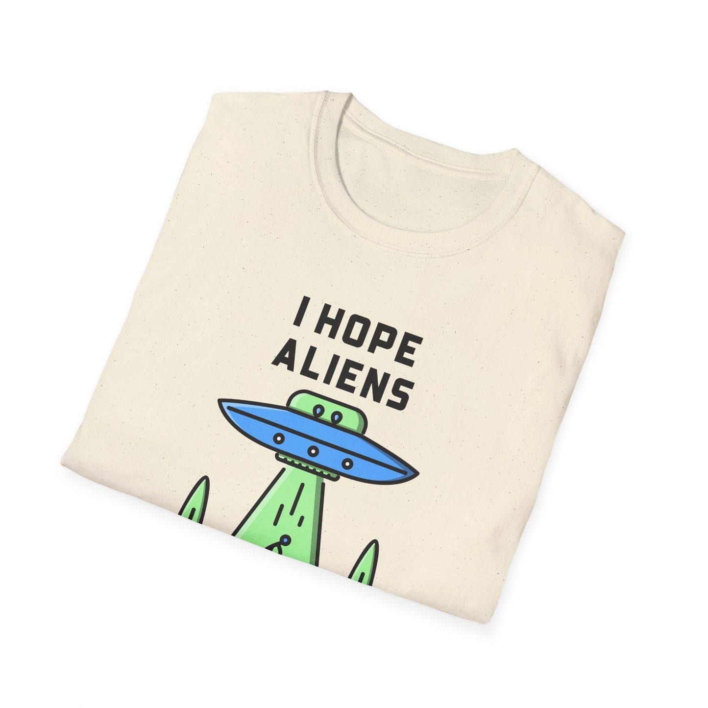 Alien UFO TShirt  I Hope Aliens Believe In Me Cute SciFi Graphic Tee