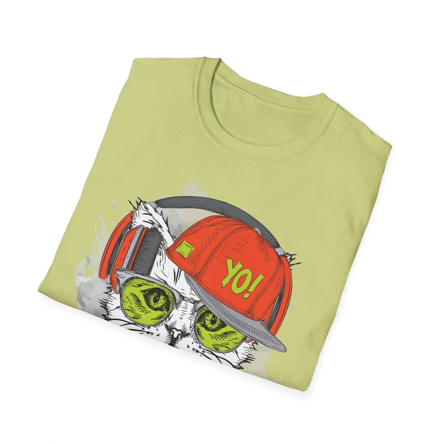 I Love Music Animals Shirt With Headphones Unisex Softstyle Tee Gildan 64000 Cotton Comfort
