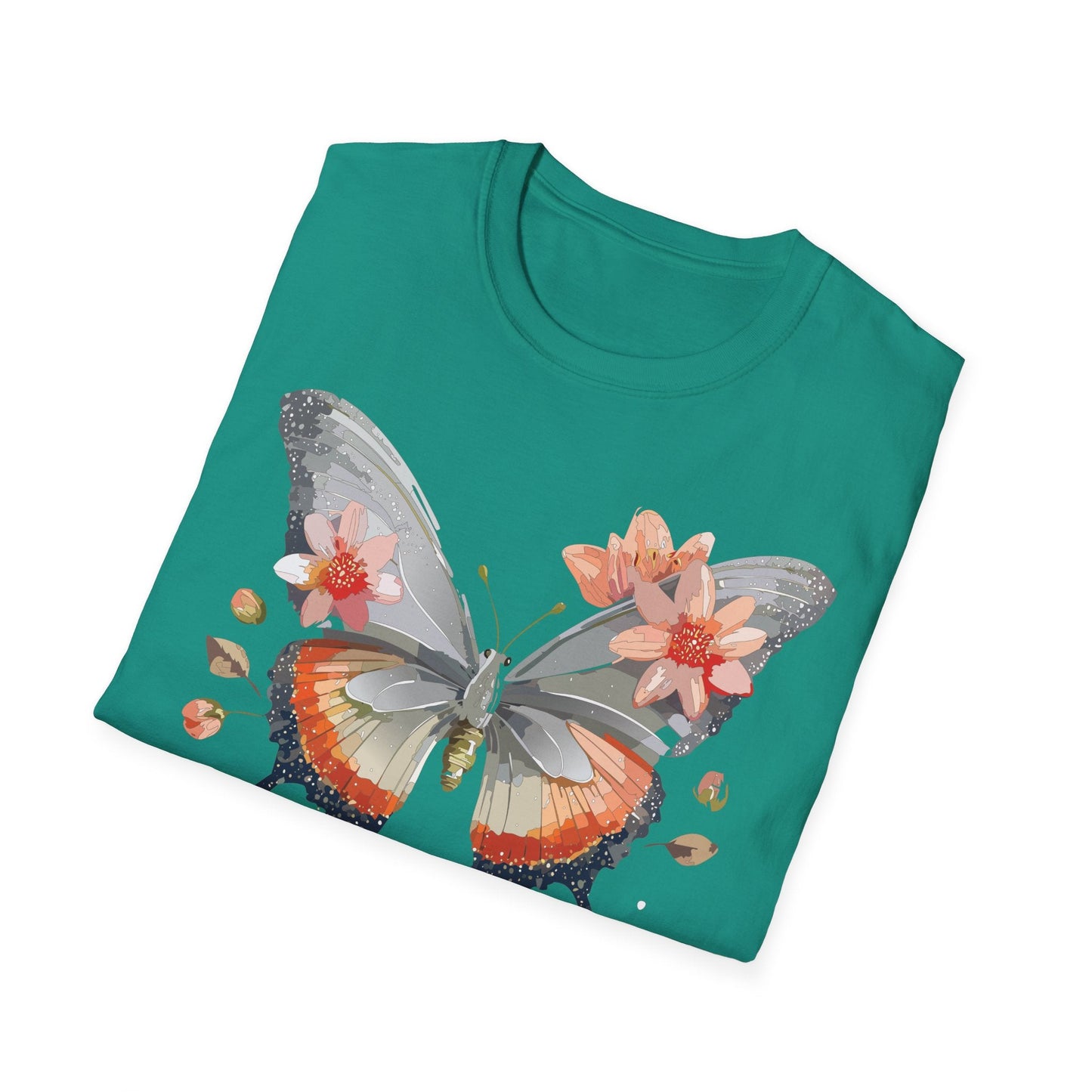 Monarch Butterfly T Shirt Unisex Softstyle Gildan 64000 100 Percent Ring Spun Cotton Tee