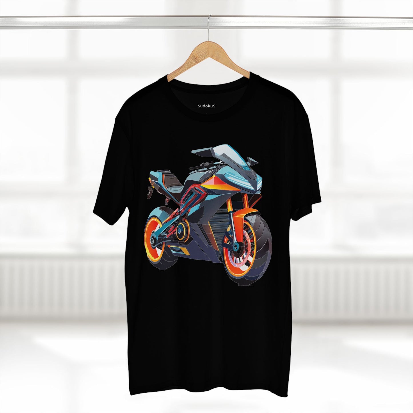 Moto Bike Graphic Unisex 100 Cotton Staple Tee 28