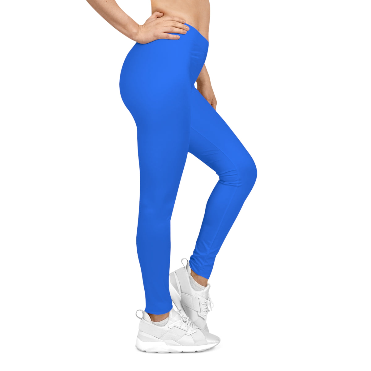 Digital Blue Color Women's Poly-Span Casual Leggings XS-2XL