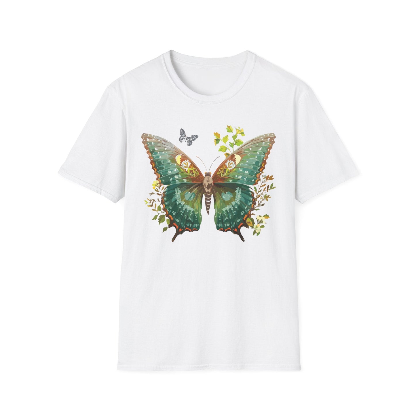 Butterfly Shirt Unisex T Shirt Monarch Print Gildan Softstyle 64000 Comfortable Everyday Wear