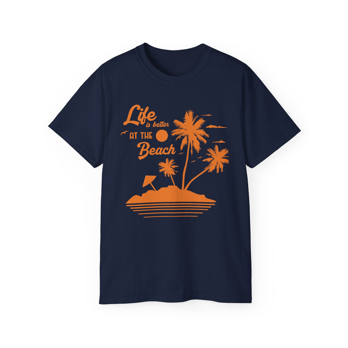 Life is Better at the Beach T-Shirt | Palm Tree Island Graphic Tee