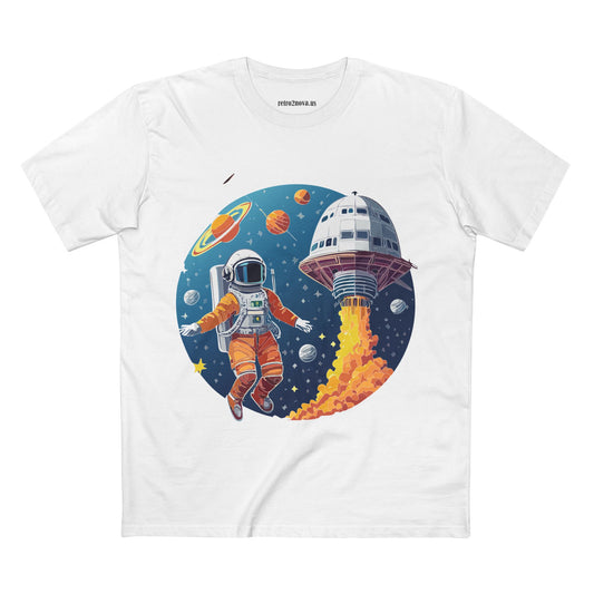 Cosmos Astronaut Graphic Tee Staple Unisex 100 Cotton Tee Shirt - CS-19