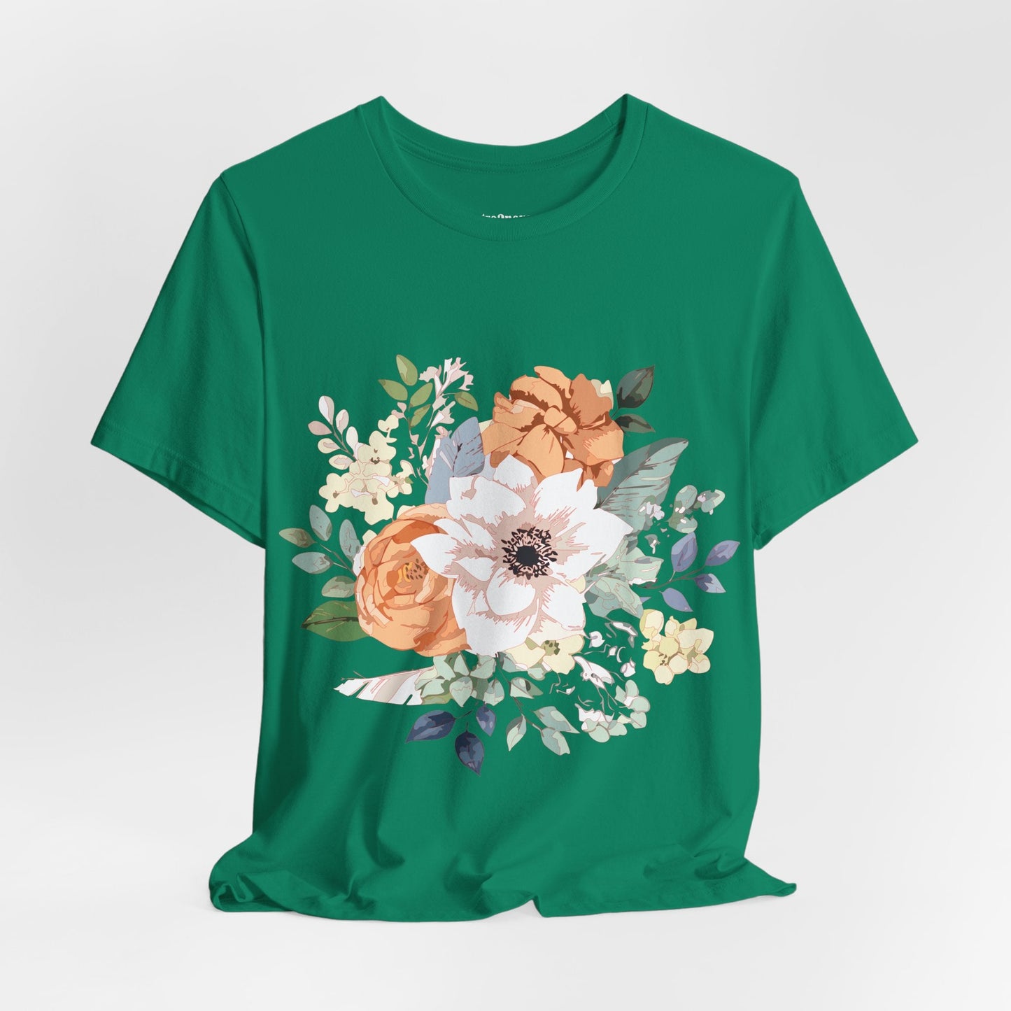 Unisex Floral Shirt Jersey Short Sleeve Tee Lightweight Breathable Flowers Collection Retro2Nova