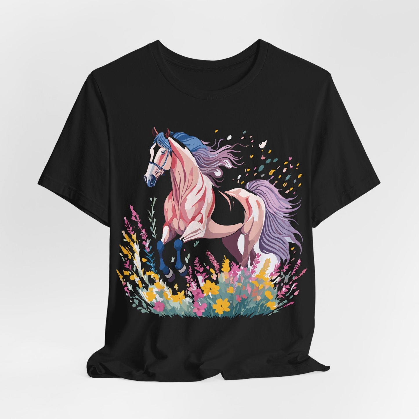Horse Graphic Tee Unisex Short Sleeve Jersey Shirt Adelpha Vintage Inspired Art Collection