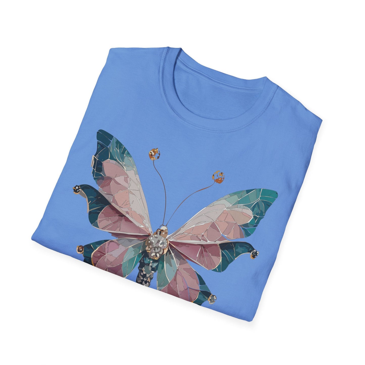 Butterfly Shirt Unisex T Shirt Monarch Print Gildan Softstyle 64000 100 Percent Ring Spun Cotton
