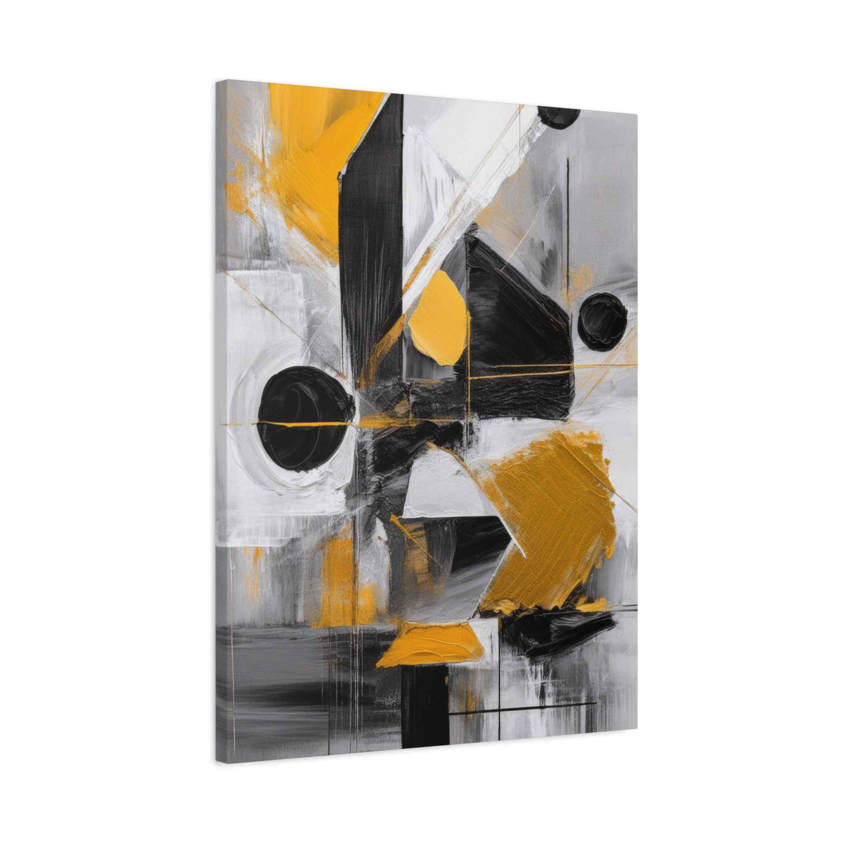 Black Abstract Painting Print Canvas 20x24,20x30,24x30, 24x32,24x36,30x40, 32x48,36x48,40x60 Pine-Wood Inner Frame ABS-20