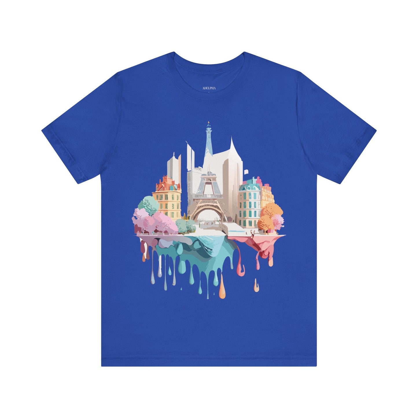 Paris Tourist Graphic Tee Unisex Jersey Short Sleeve Shirt by Adelpha Art Design Vintage Inspired