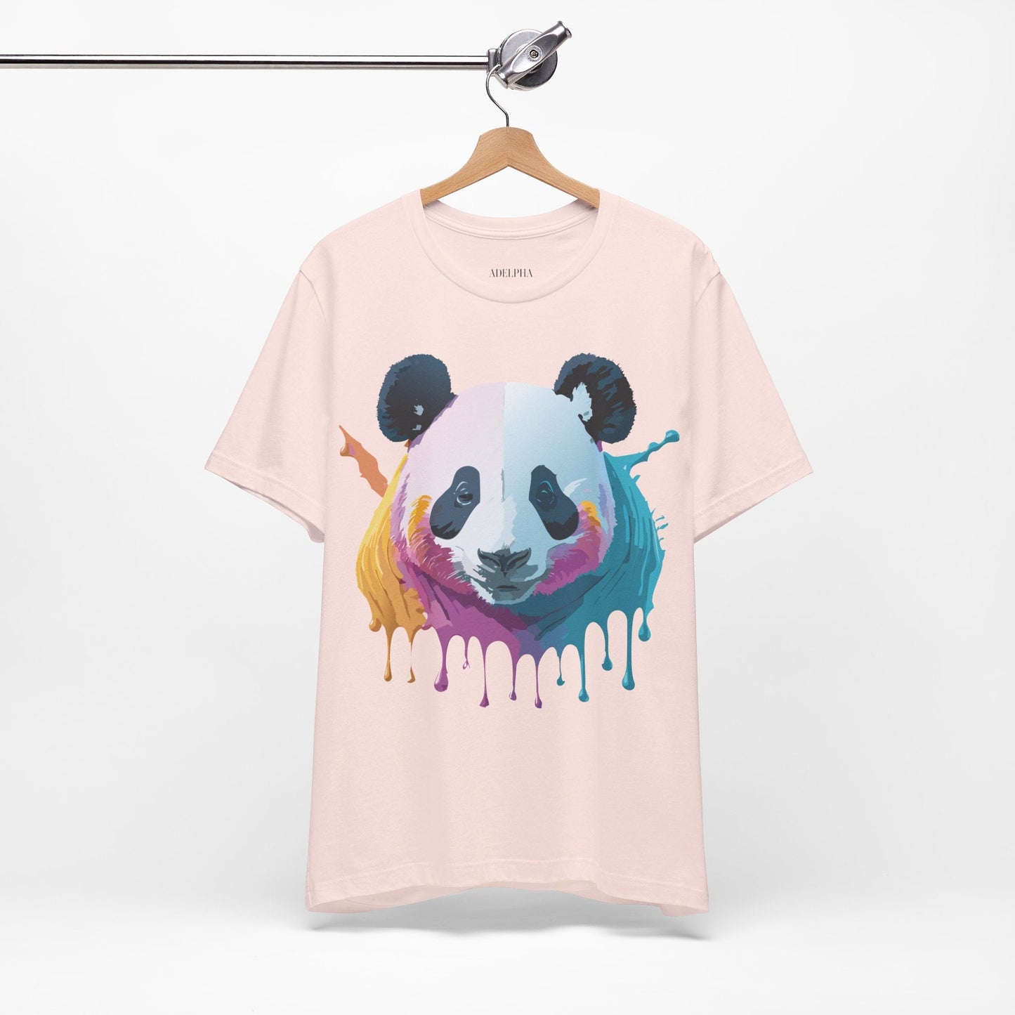 Panda Shirt Unisex Graphic Tee Vintage Inspired Artwork By Adelpha Jersey Short Sleeve