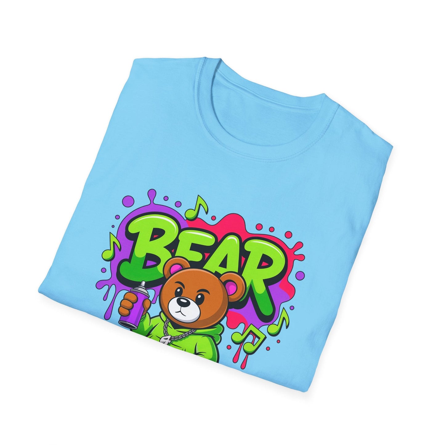 Cartoon T Shirt With Animation Funny Animals Tee Gildan Softstyle 64000 100 Percent Ring Spun Cotton