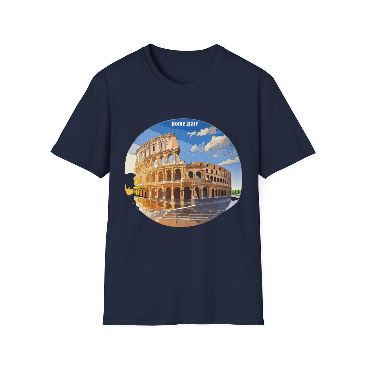 Colosseum Rome Illustration T-Shirt | Rome Italy Travel Souvenir