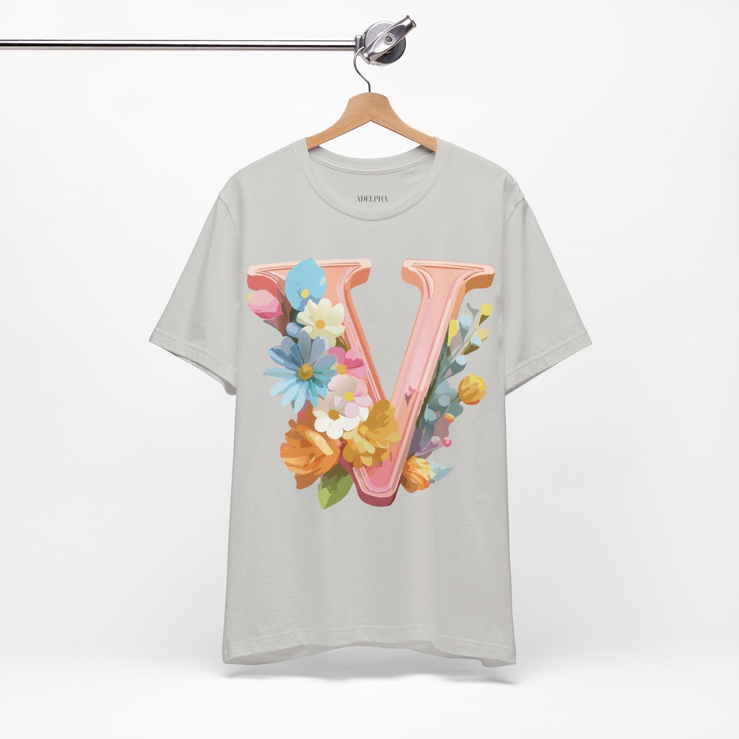 Letter V Shirt Unisex Graphic Tee With Vintage Inspired Artwork From Adelpha Official Edition