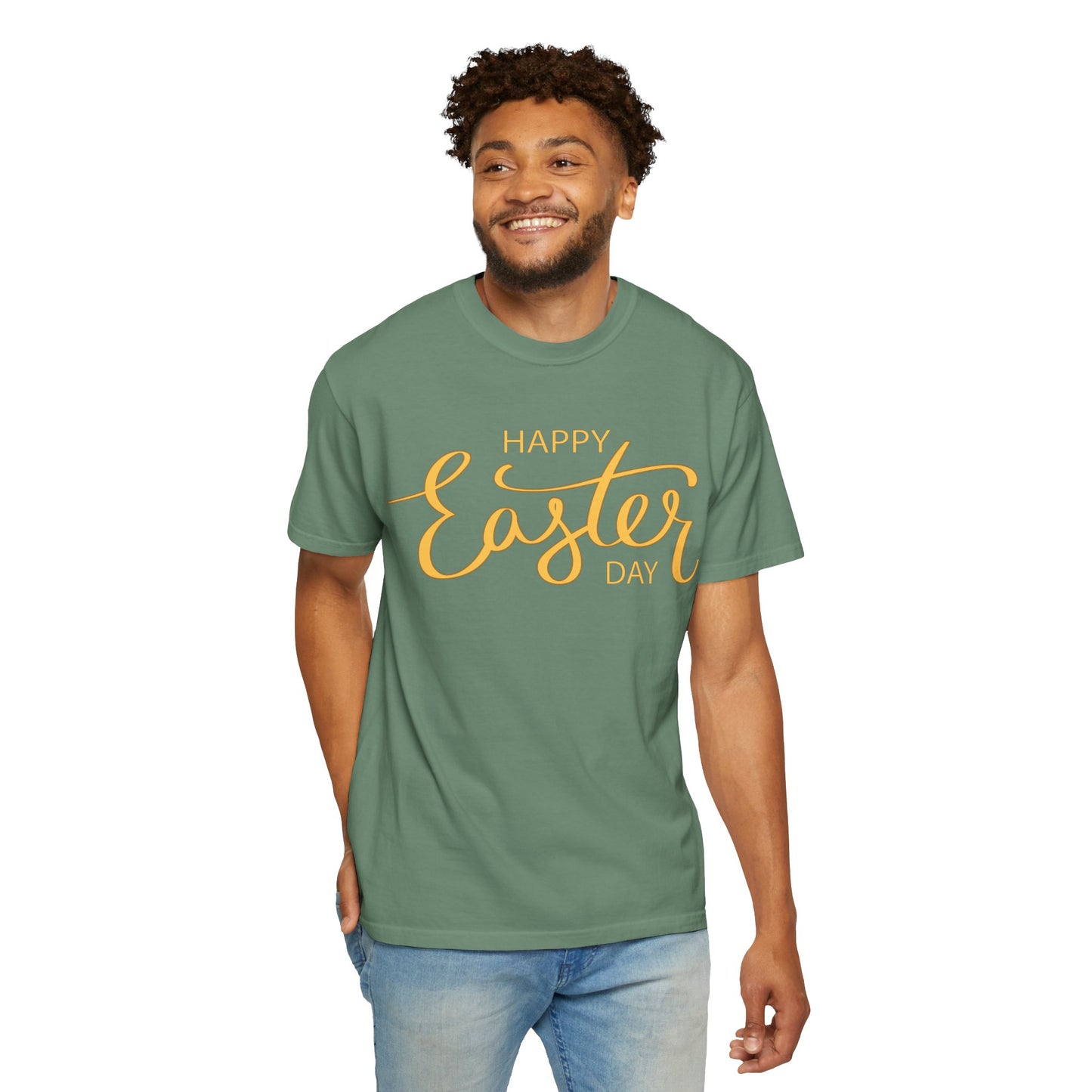 Happy Easter Day T-Shirt, Tee Shirt with Easter Signature, T Shirt with Easter Prints, Tee Shirt with Easter Design