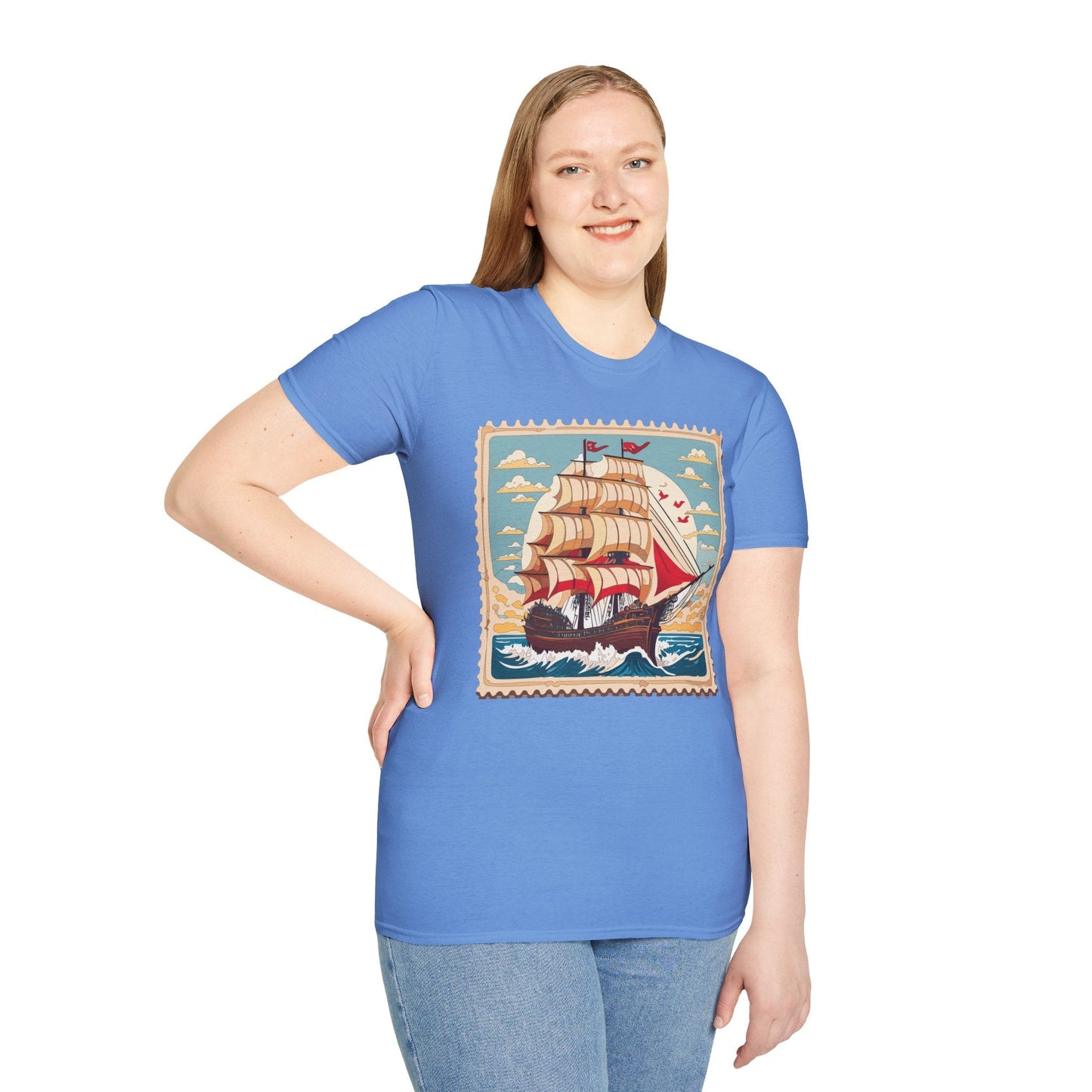 Ship T Shirts Frigate T Shirts Vessel Tee Shirt Unisex Softstyle Gildan 64000 Cotton Tee